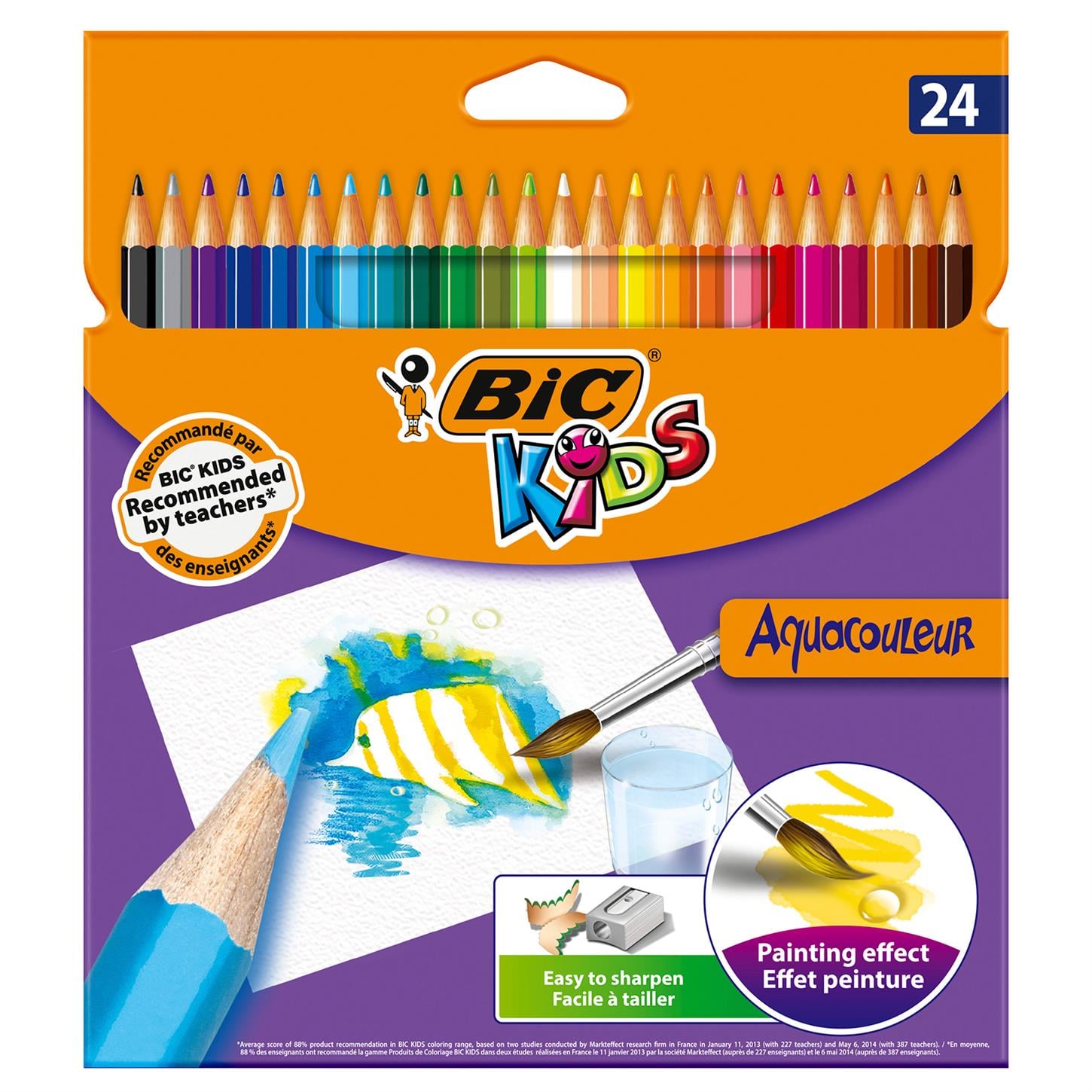 Bic Aquacouleur Kuru Sulu-Boya Kalemi, 24 Renk