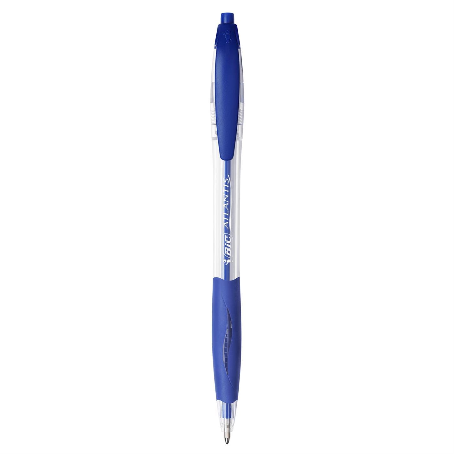 Bic Atlastıs Classıc 1,0 Basmalı Tükenmez Kalem Mavi