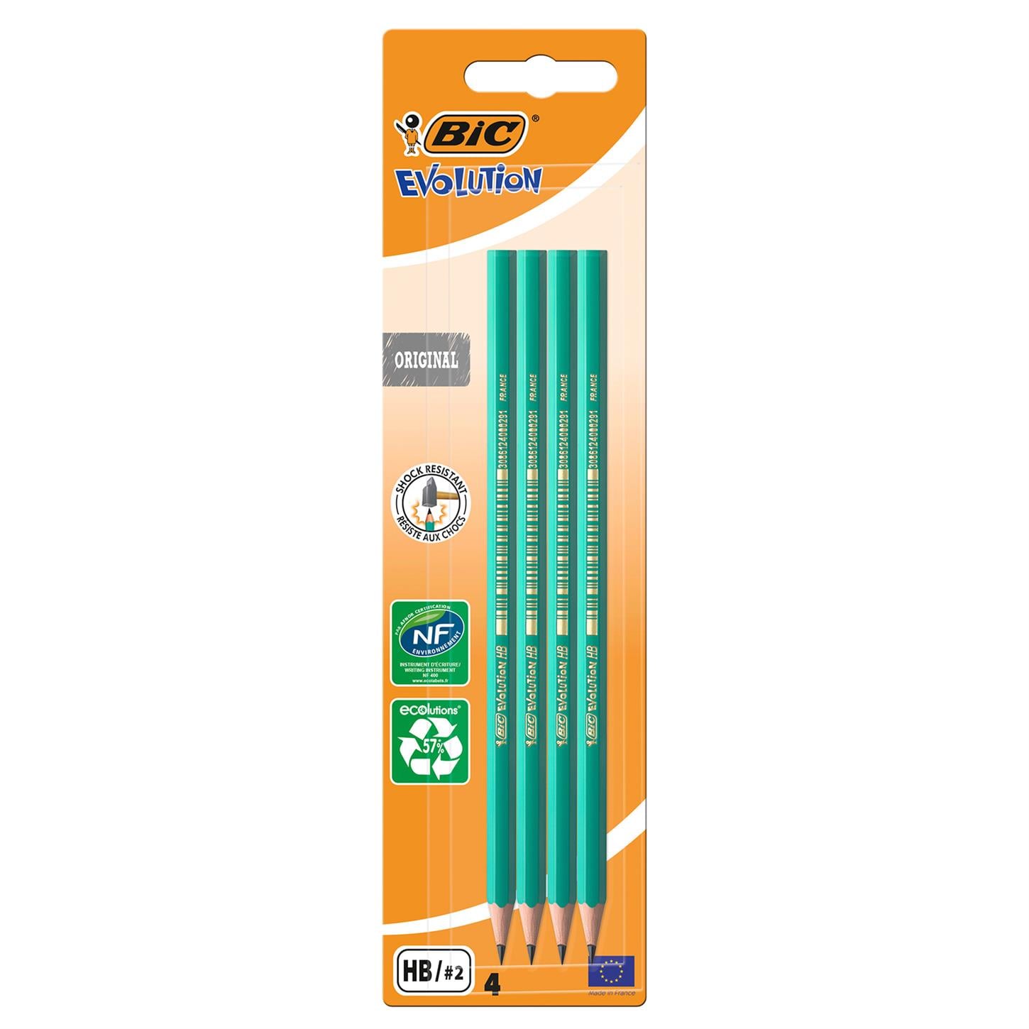 Bic Evolutıon 650 HB Kurşun Kalem, Siyah, 4lü  blister