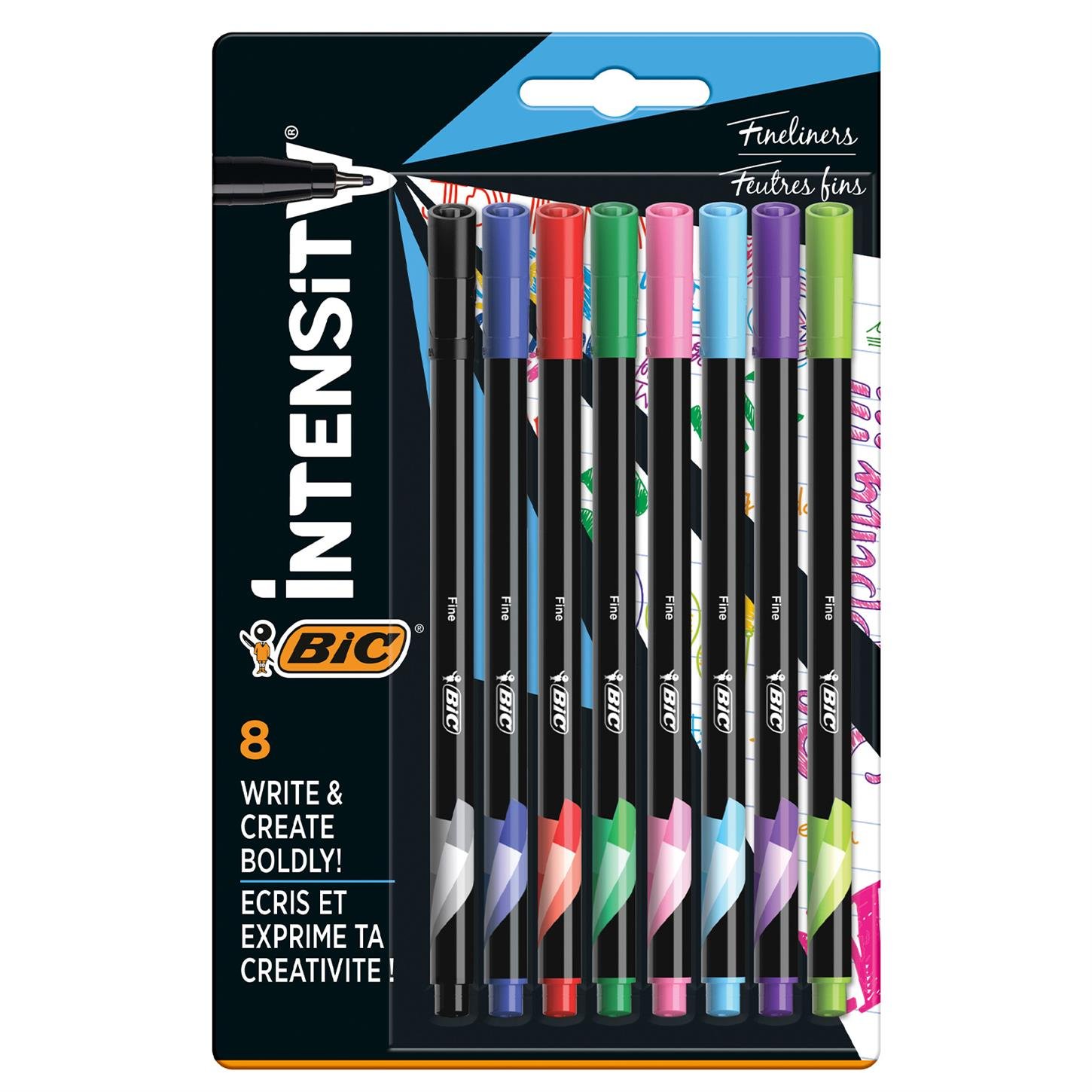 Bic Intensıty Fıne Lıner Keçe Uçlu Kalem, 8'li   Blister Asorti