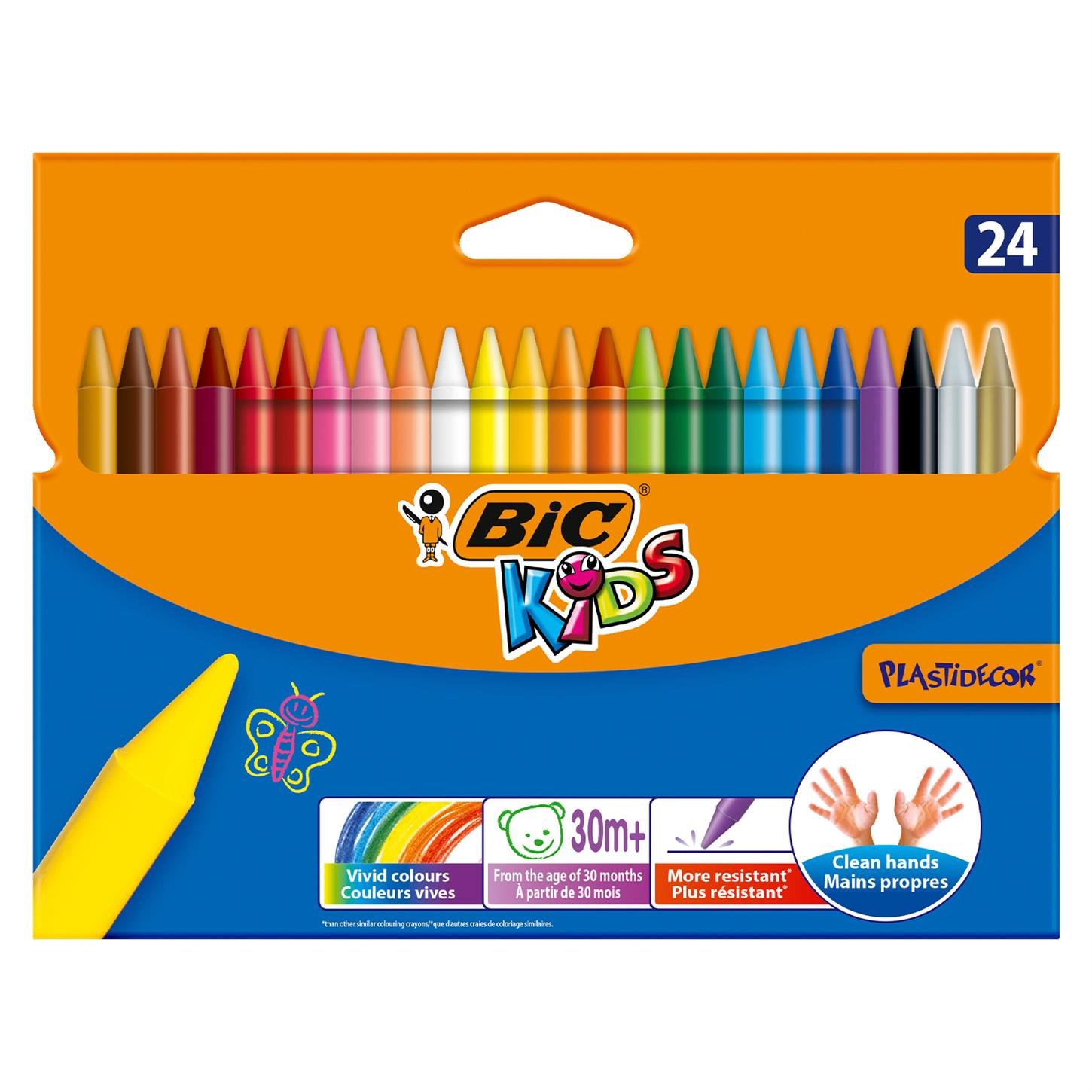 Bic Silinebilir Pastel Boya, 24 Renk