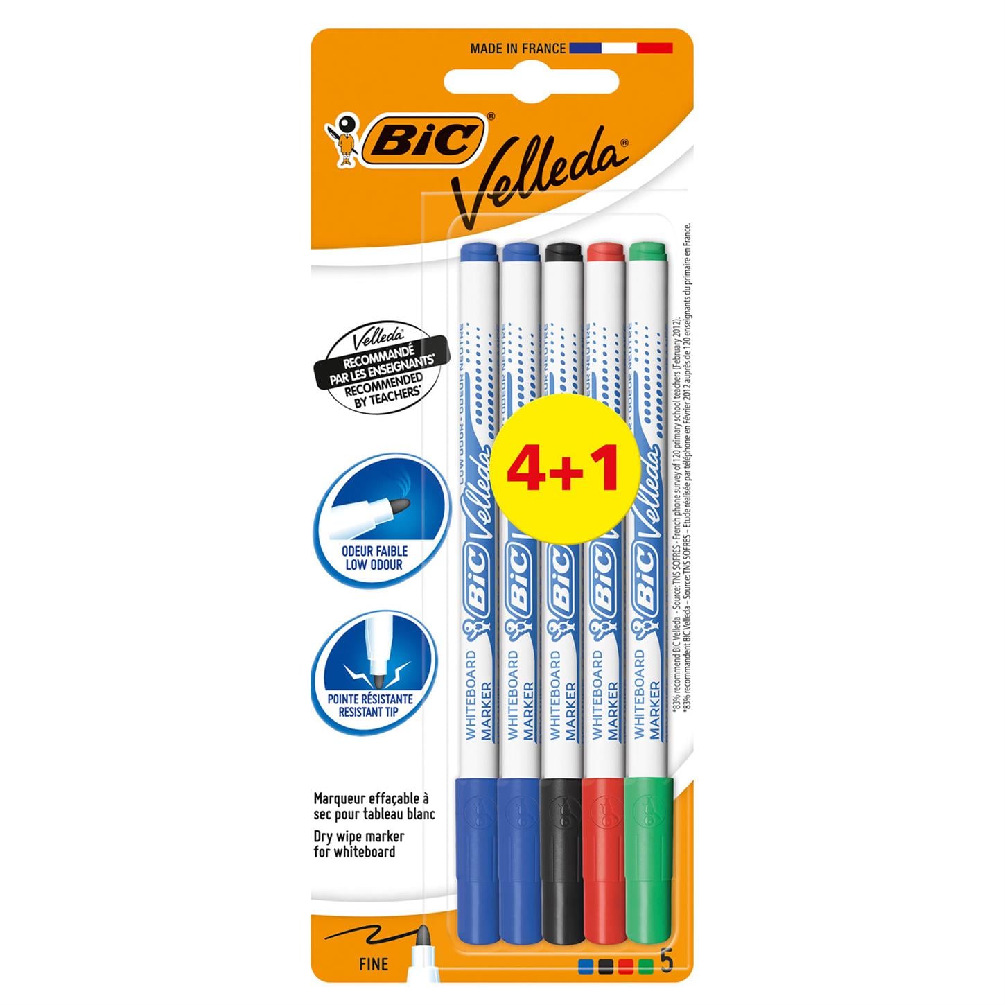 Bic Vellada 1721 Çocuk Tahta Kalemi5li Blister  Karışık Renkli