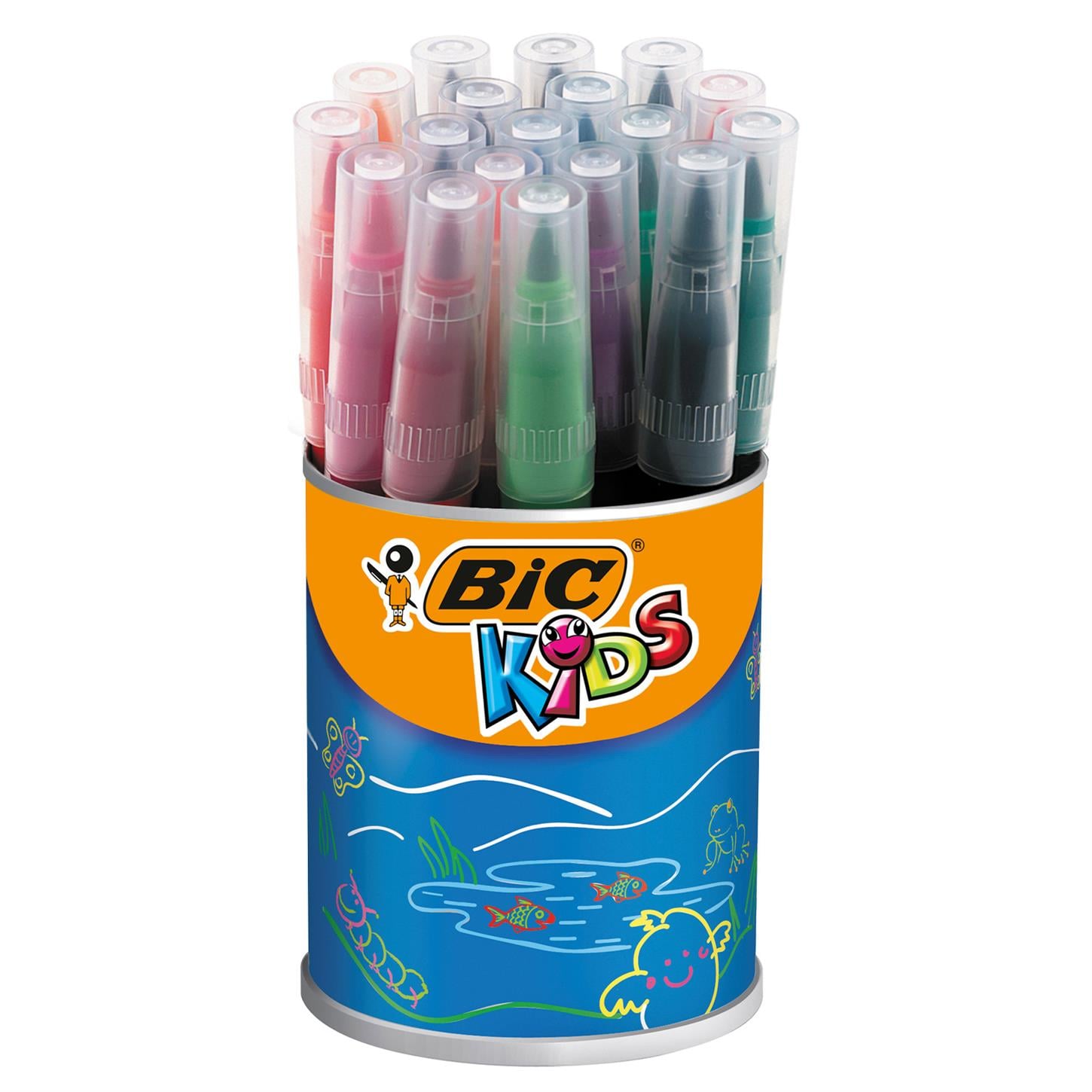 Bic Vısa Fırça Uçlu Keçeli Boya Kalemi 18li Kvnoz