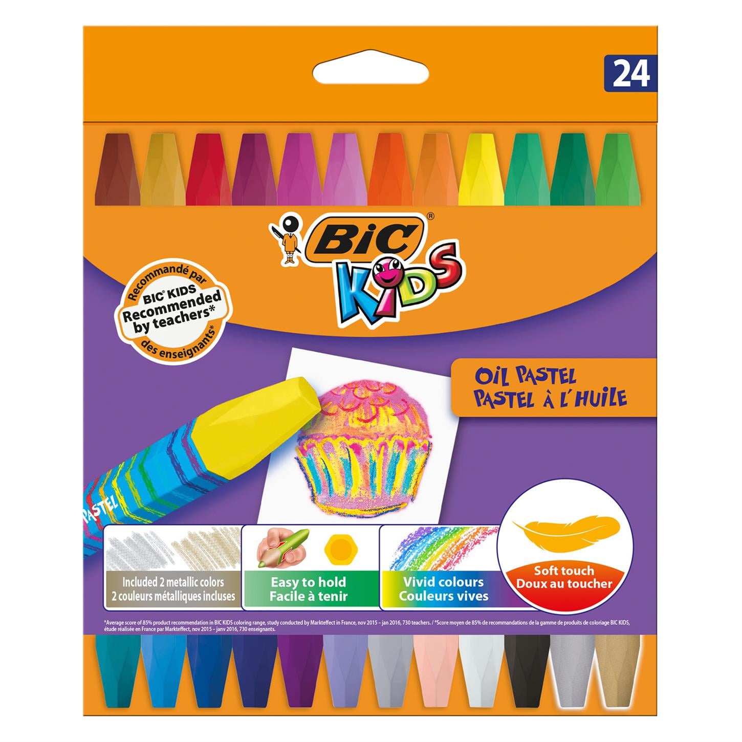 Bic Yağlı Pastel Boya, 24 Renk