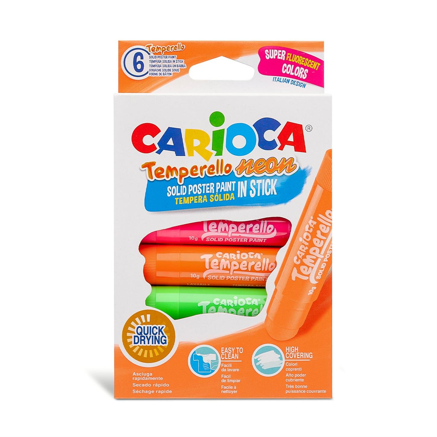 Carioca Temperello Stick Poster Boyama Kalemi Fosforlu 6lı