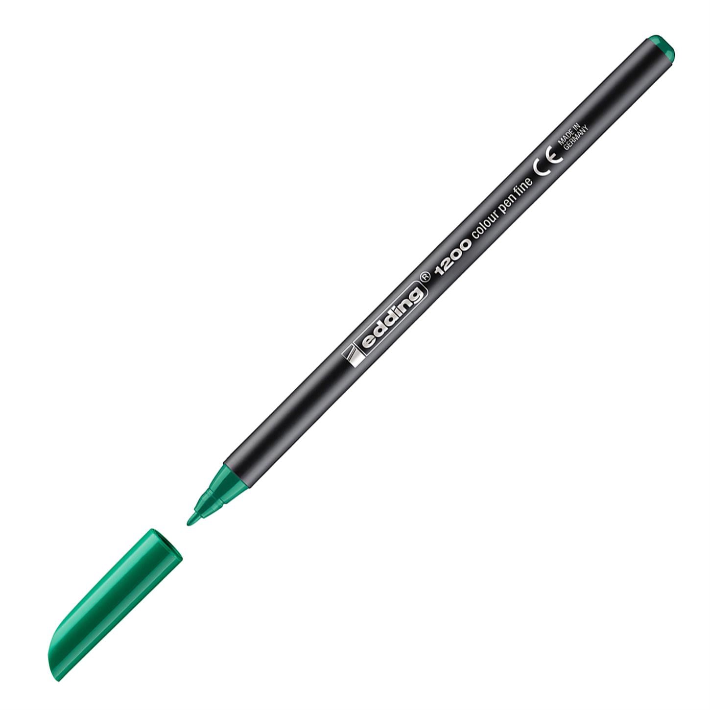 Edding 1200 İnce Uçlu Keçeli Kalem Yuvarlak Uç 1 mm Yeşil