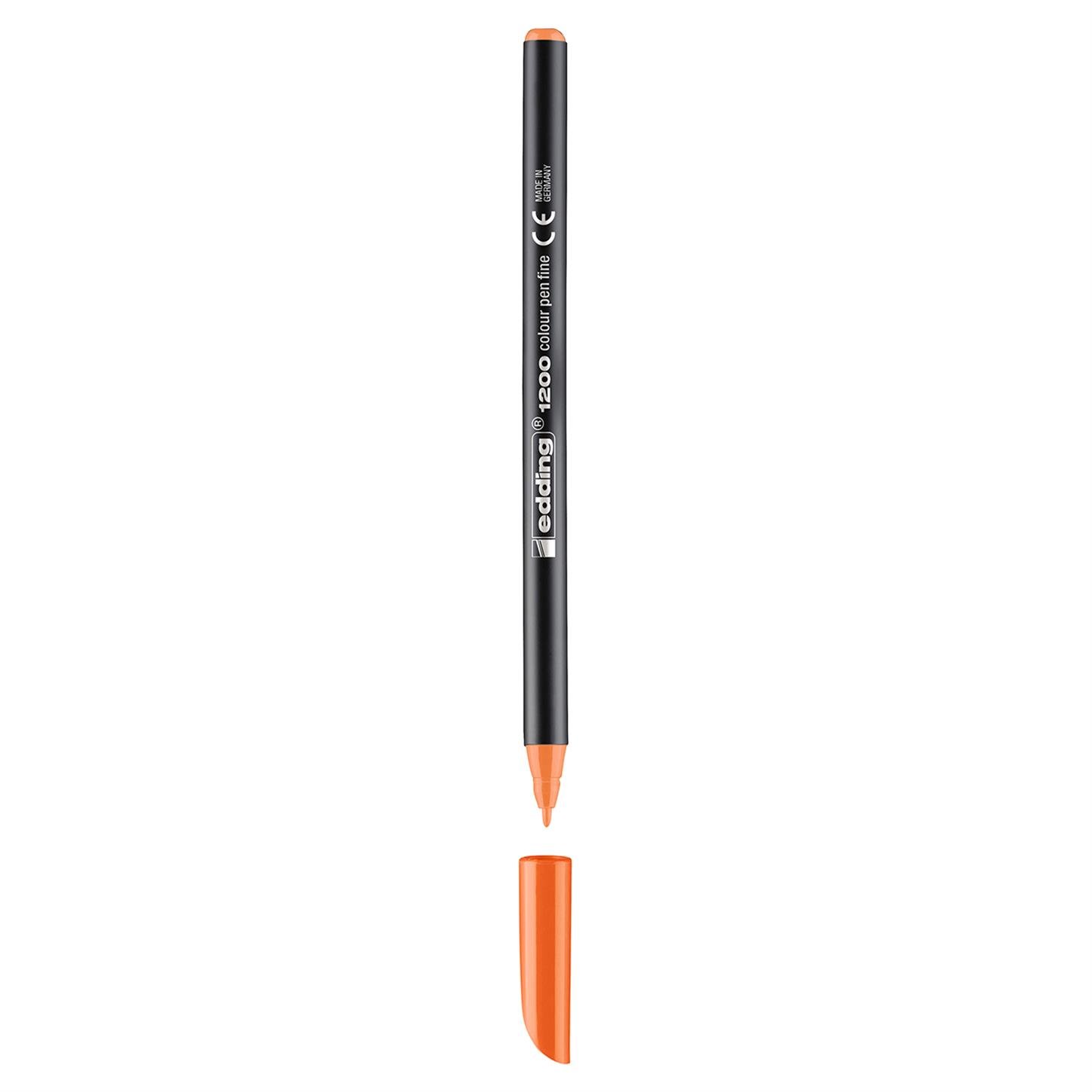 Edding 1200 İnce Uçlu Keçeli Kalem Yuvarlak Uç 1 mm Turuncu