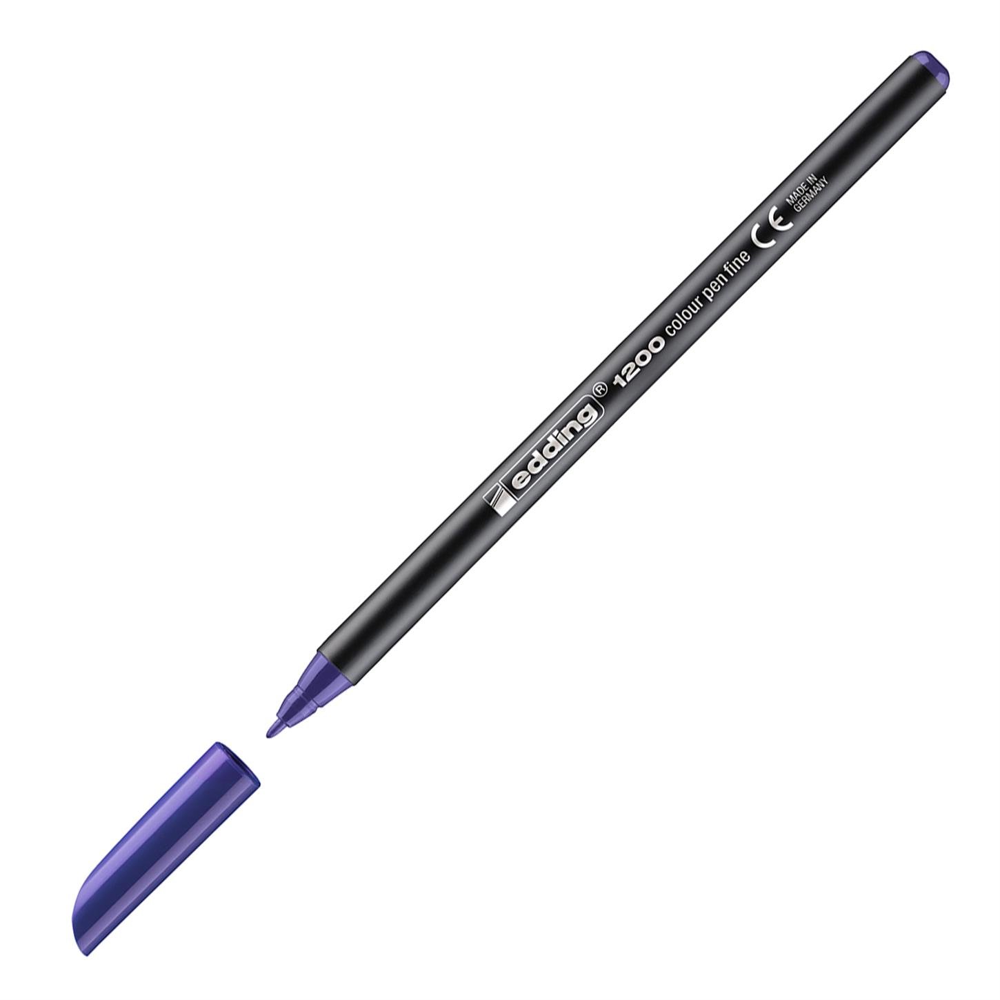 Edding 1200 İnce Uçlu Keçeli Kalem Yuvarlak Uç  1 mm Mor