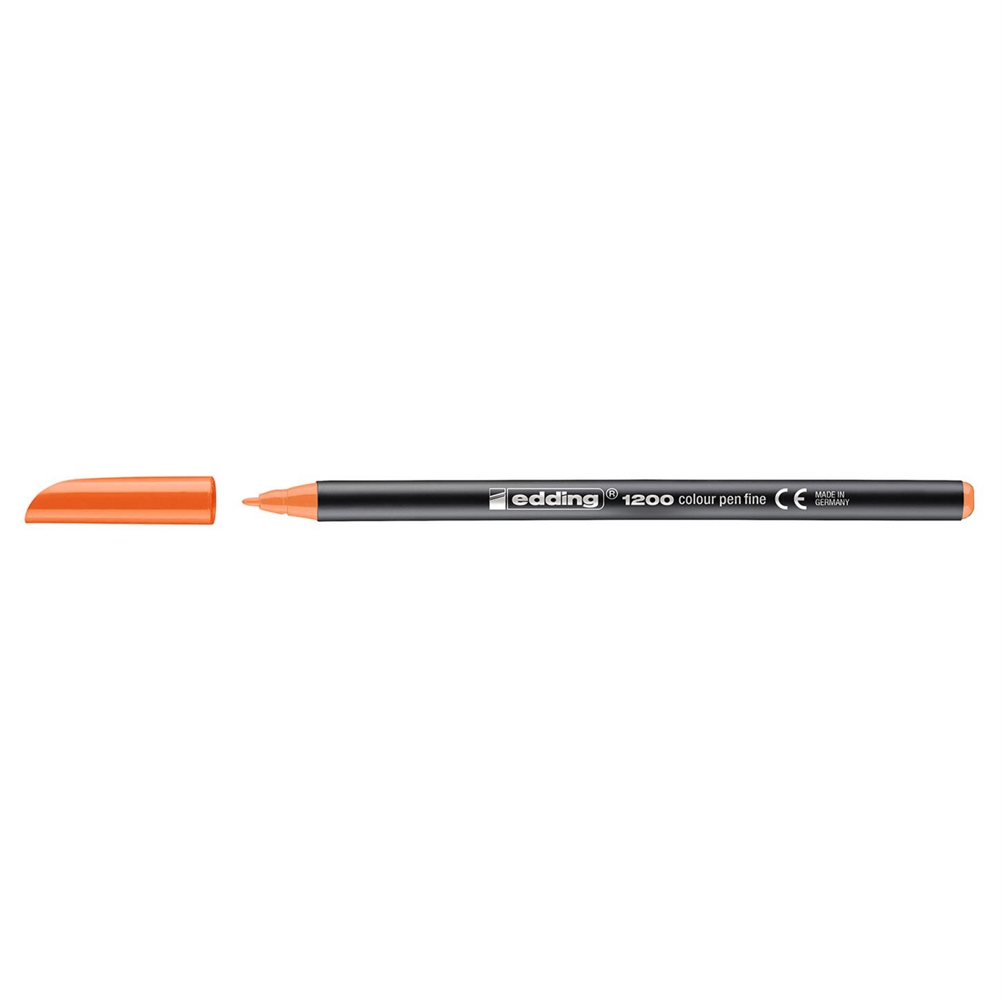 Edding 1200 İnce Uçlu Keçeli Kalem Yuvarlak Uç 1 mm Turuncu