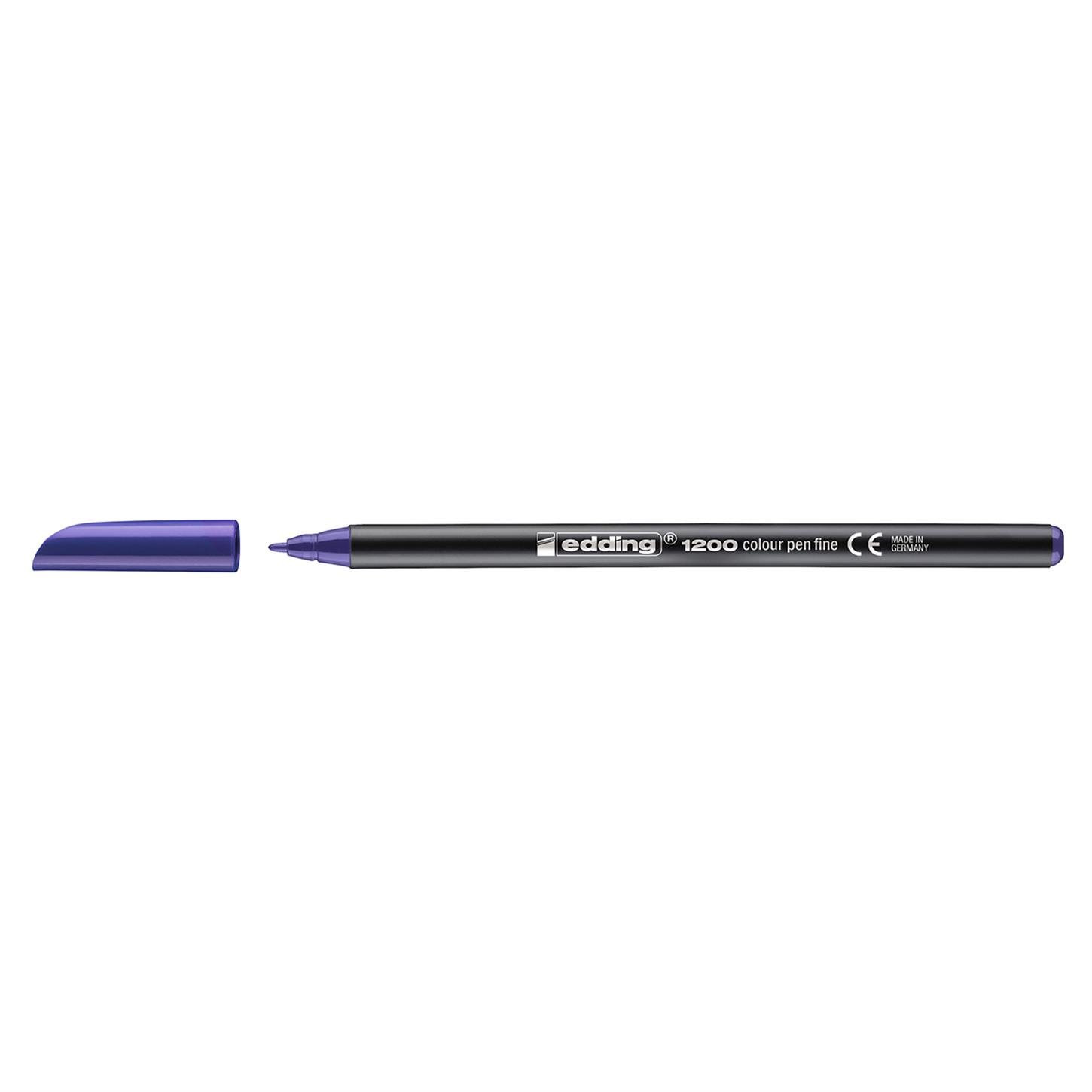 Edding 1200 İnce Uçlu Keçeli Kalem Yuvarlak Uç  1 mm Mor