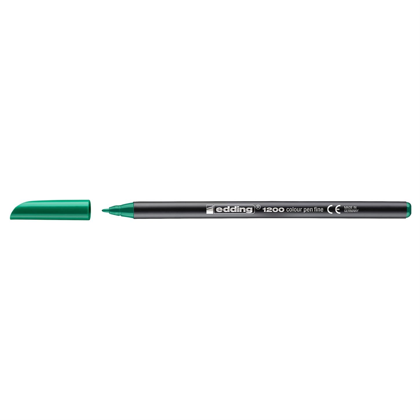 Edding 1200 İnce Uçlu Keçeli Kalem Yuvarlak Uç 1 mm Yeşil