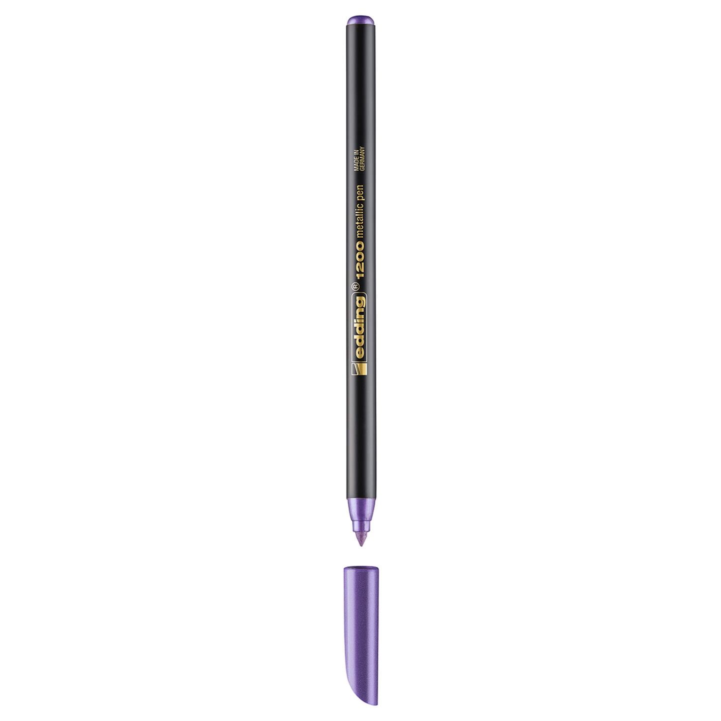 Edding 1200 Metalik Mürekkepli Keçeli Kalem Yuvarlak Uç 1-3 mm Metalik Mor