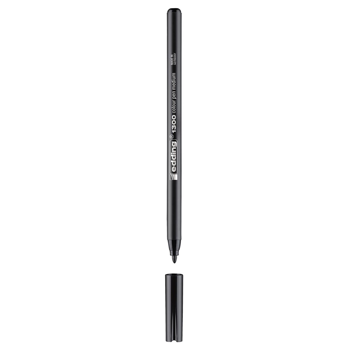 Edding 1300 Orta Uçlu Keçeli Kalem, Yuvarlak Uç, 2 mm, Siyah