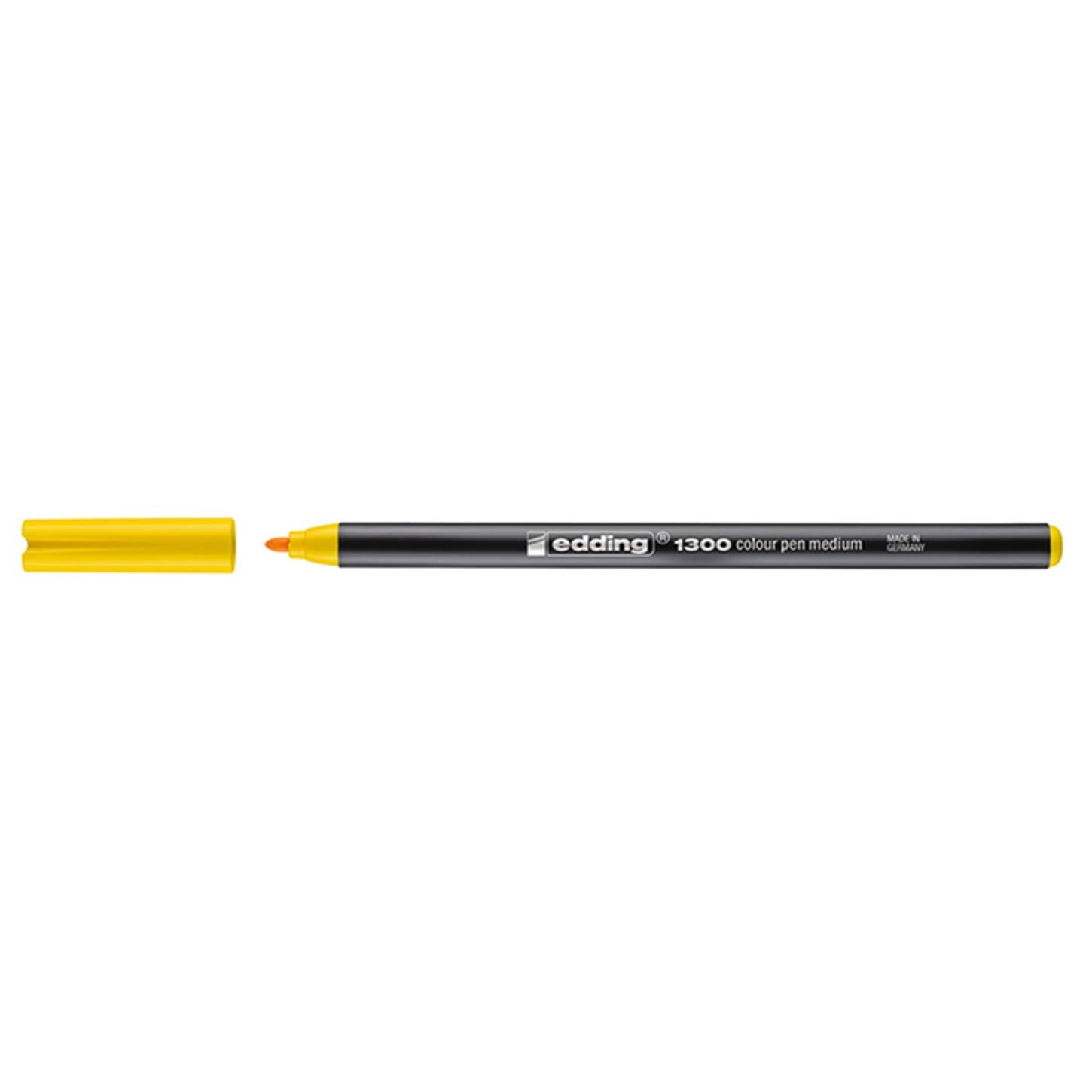 Edding 1300 Orta Uçlu Keçeli Kalem, Yuvarlak Uç, 2 mm, Sarı