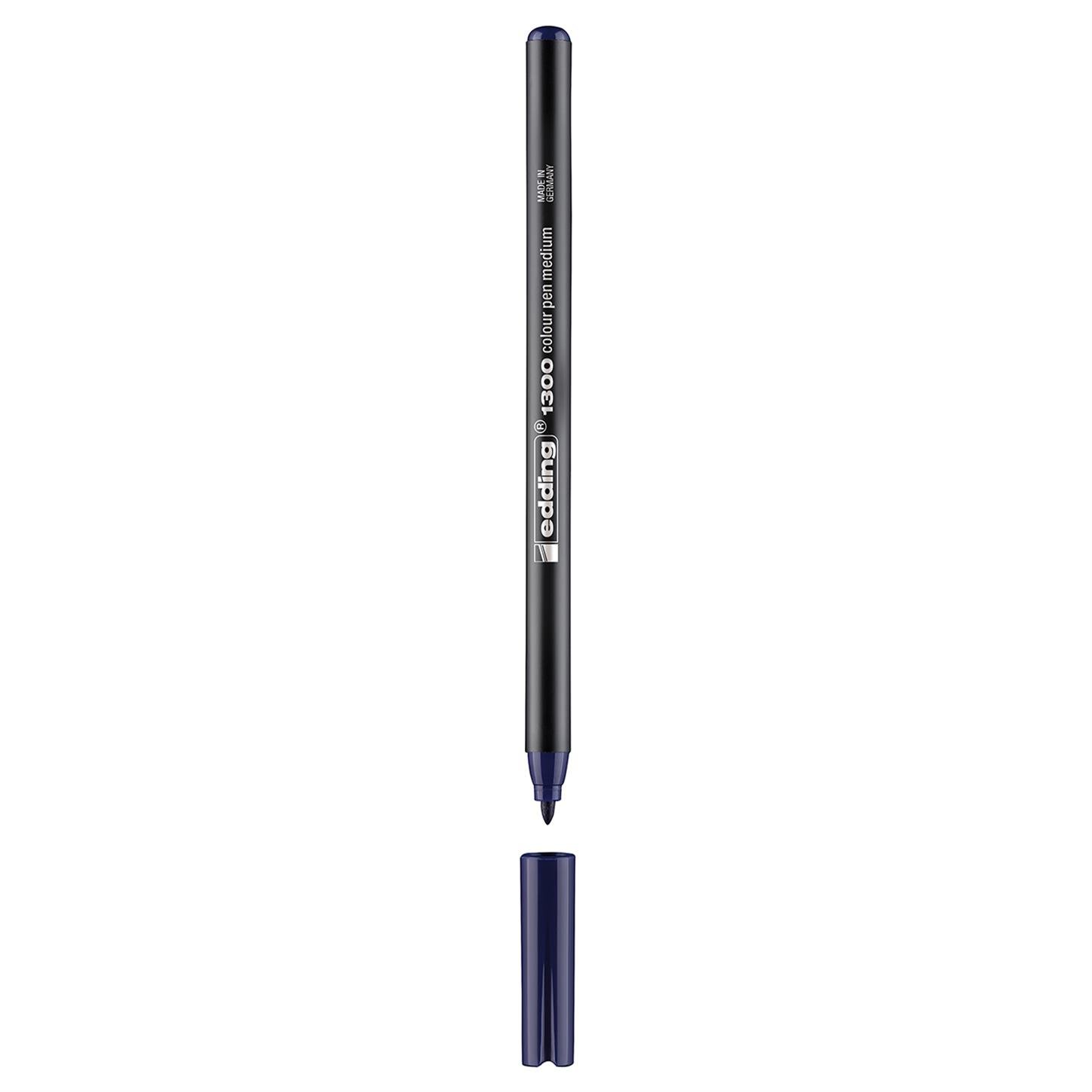 Edding 1300 Orta Uçlu Keçeli Kalem, Yuvarlak Uç, 2 mm, Koyu Mavi