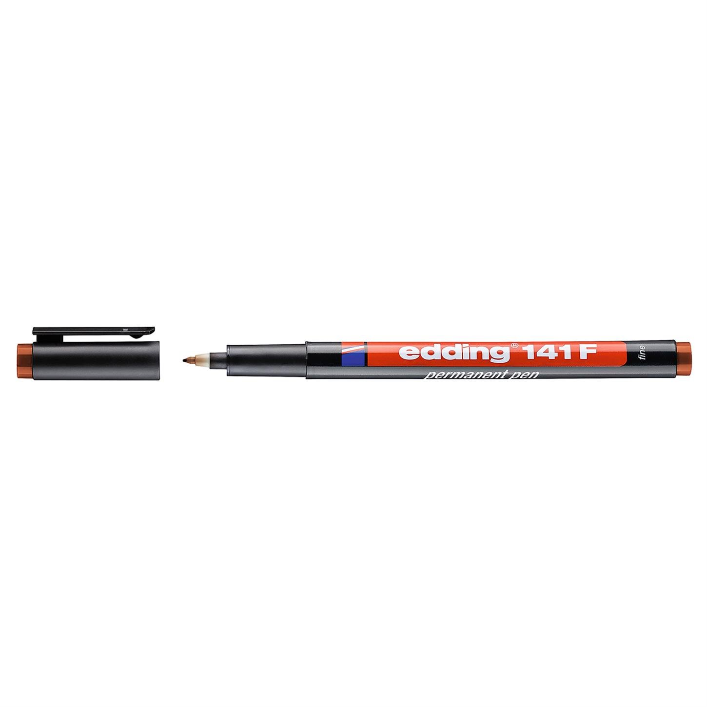 Edding 141 F Çok Amaçlı Asetat Kalemi - Permanent , Kahverengi
