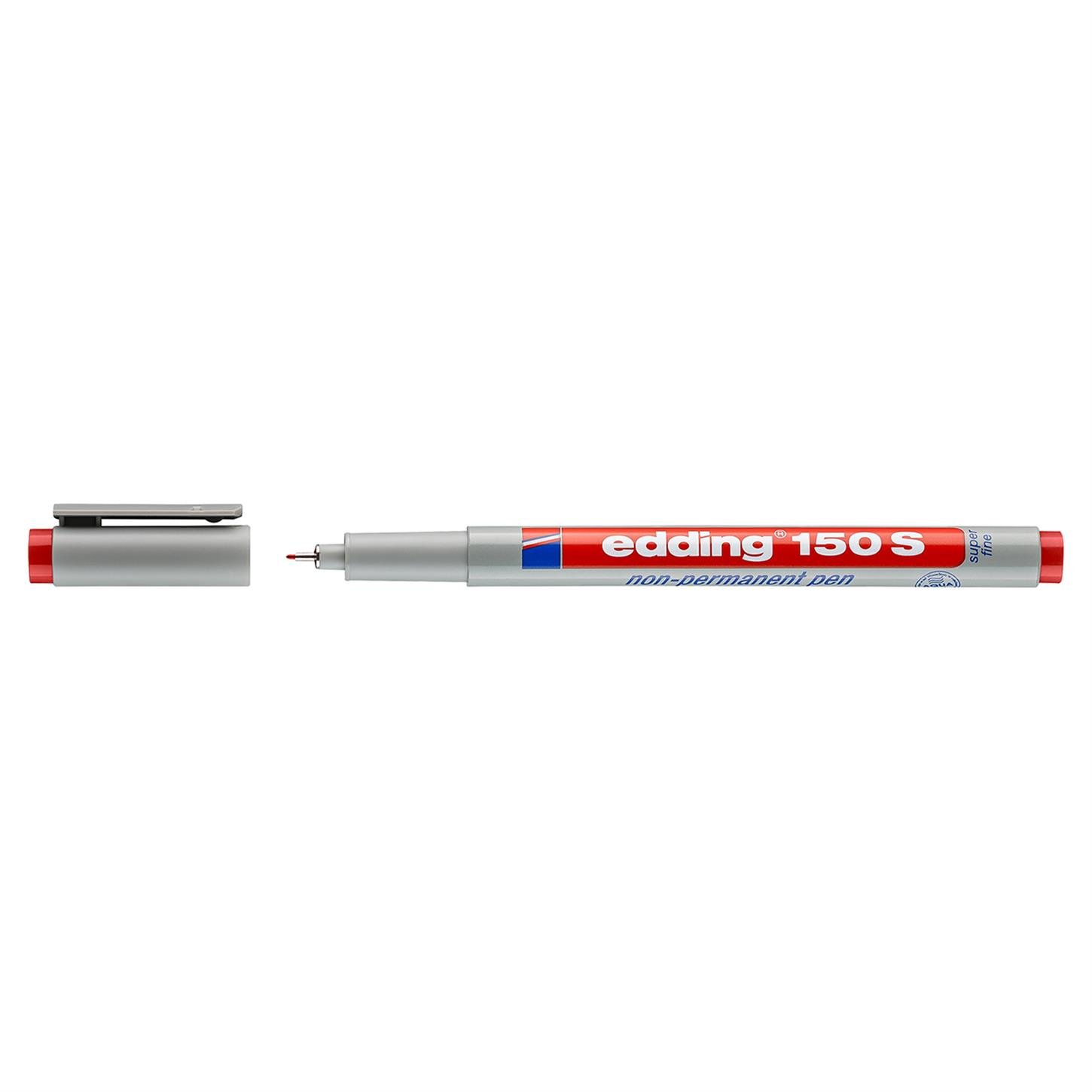 Edding 150 S Çok Amaçlı Asetat Kalemi - Silinebilir,  Kırmızı