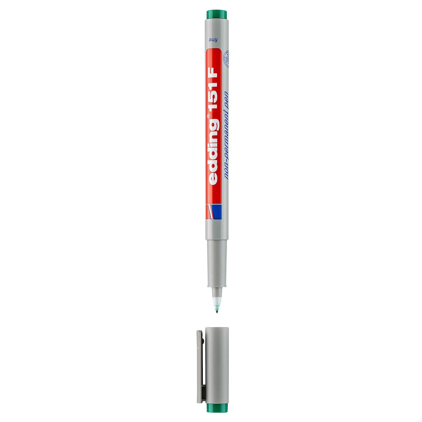 Edding 151 F Çok Amaçlı Asetat Kalemi - Silinebilir,  Yeşil