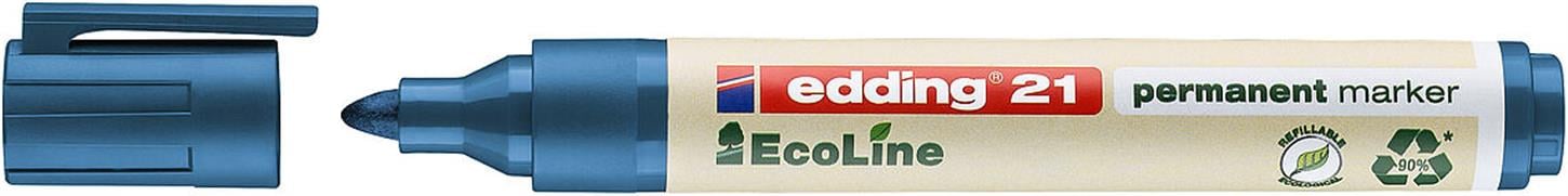 Edding 21 Ecoline Permanent Markör Yuvarlak Uç  1.5-3 mm Mavi