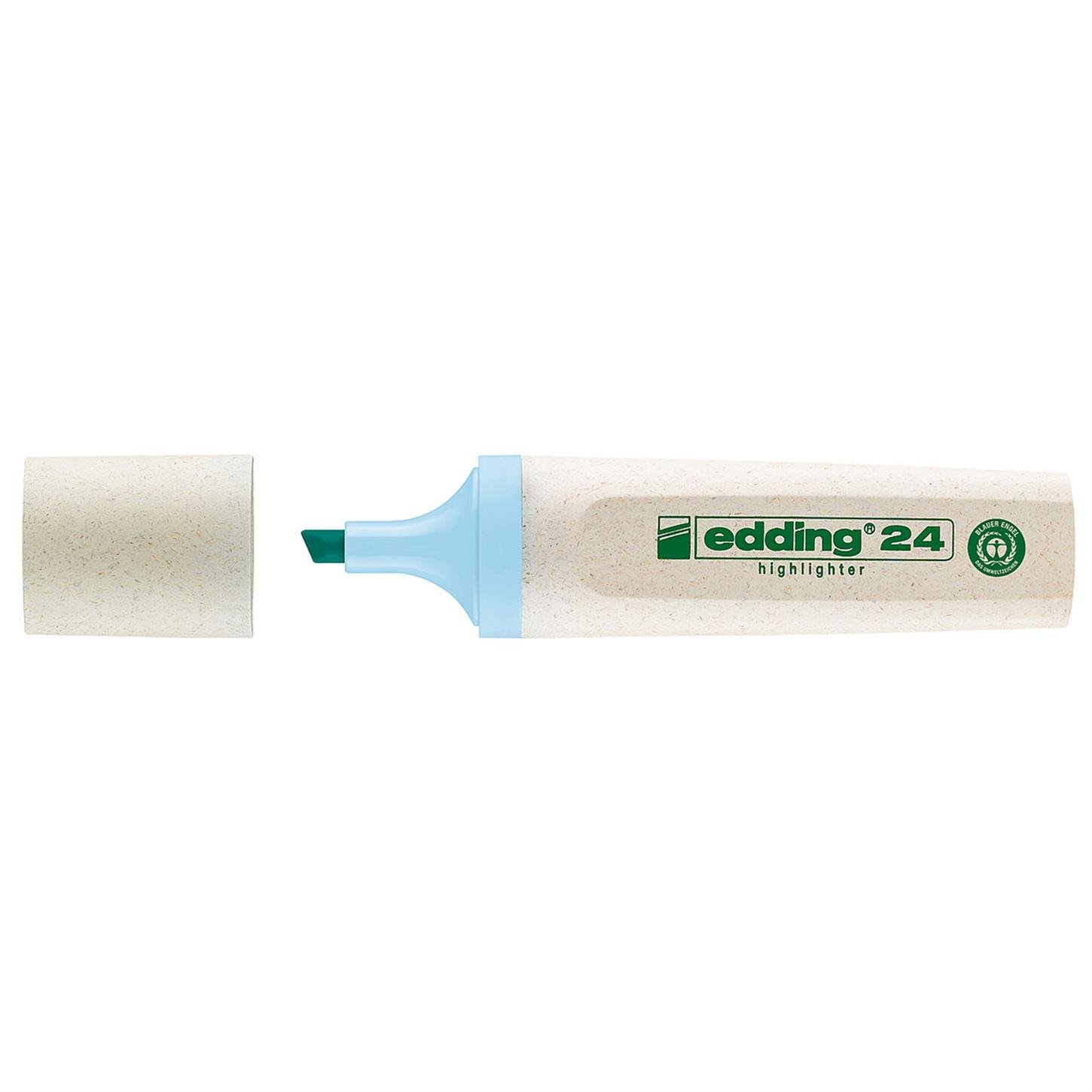 Edding 24 Ecoline Fosforlu Kalem Kesik Uç 2-5 mm Pastel Mavi