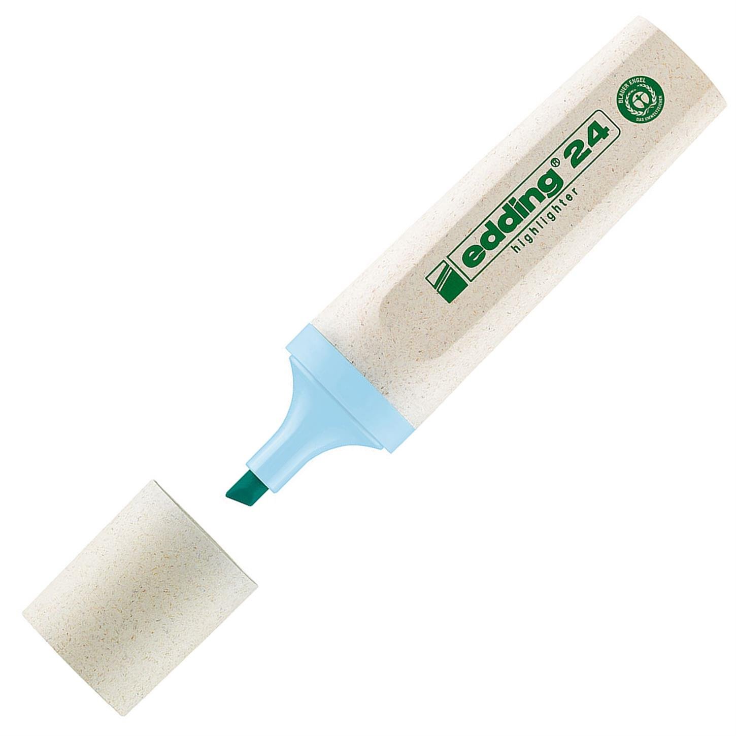 Edding 24 Ecoline Fosforlu Kalem Kesik Uç 2-5 mm Pastel Mavi