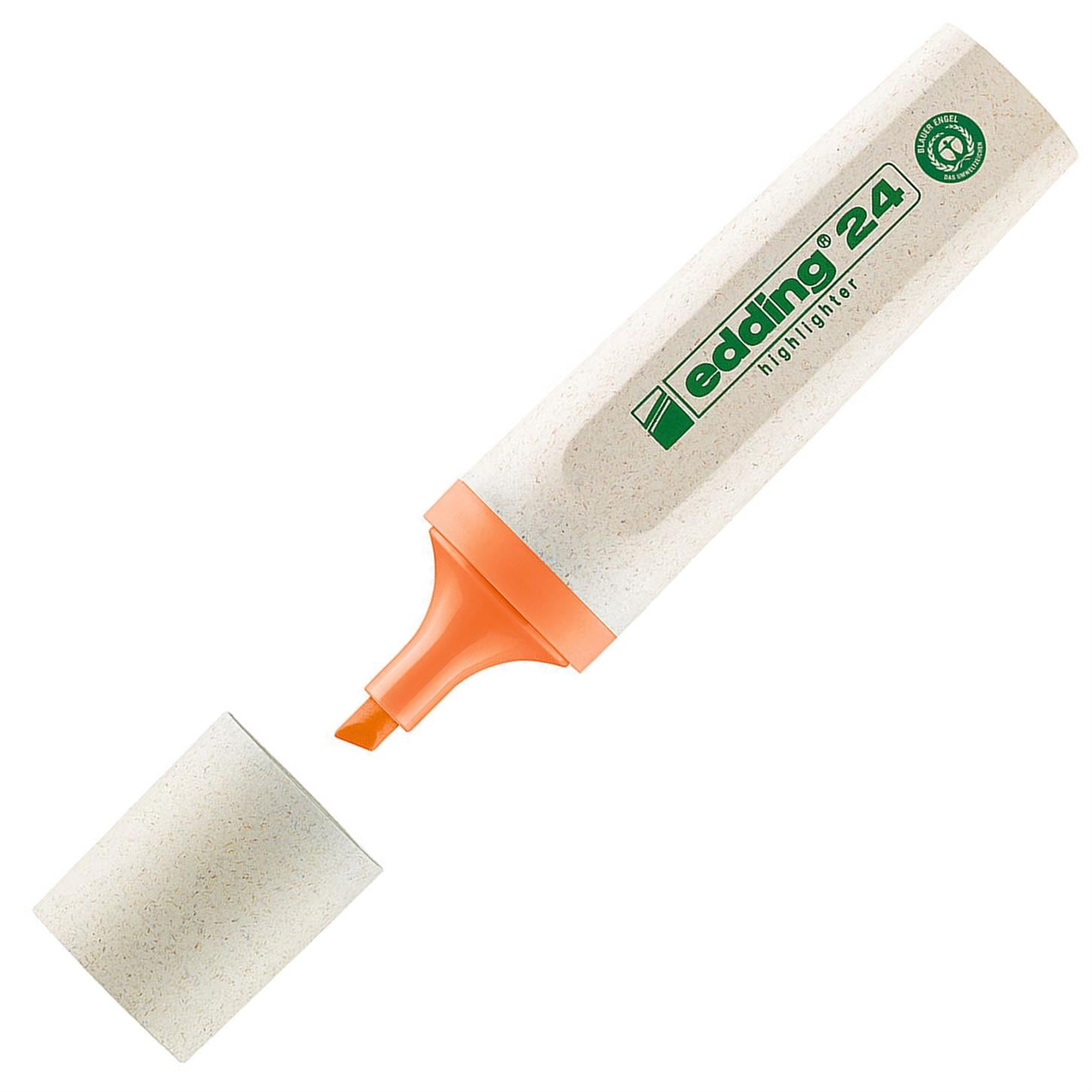 Edding 24 Ecoline Fosforlu Kalem Kesik Uç  2-5 mm Turuncu