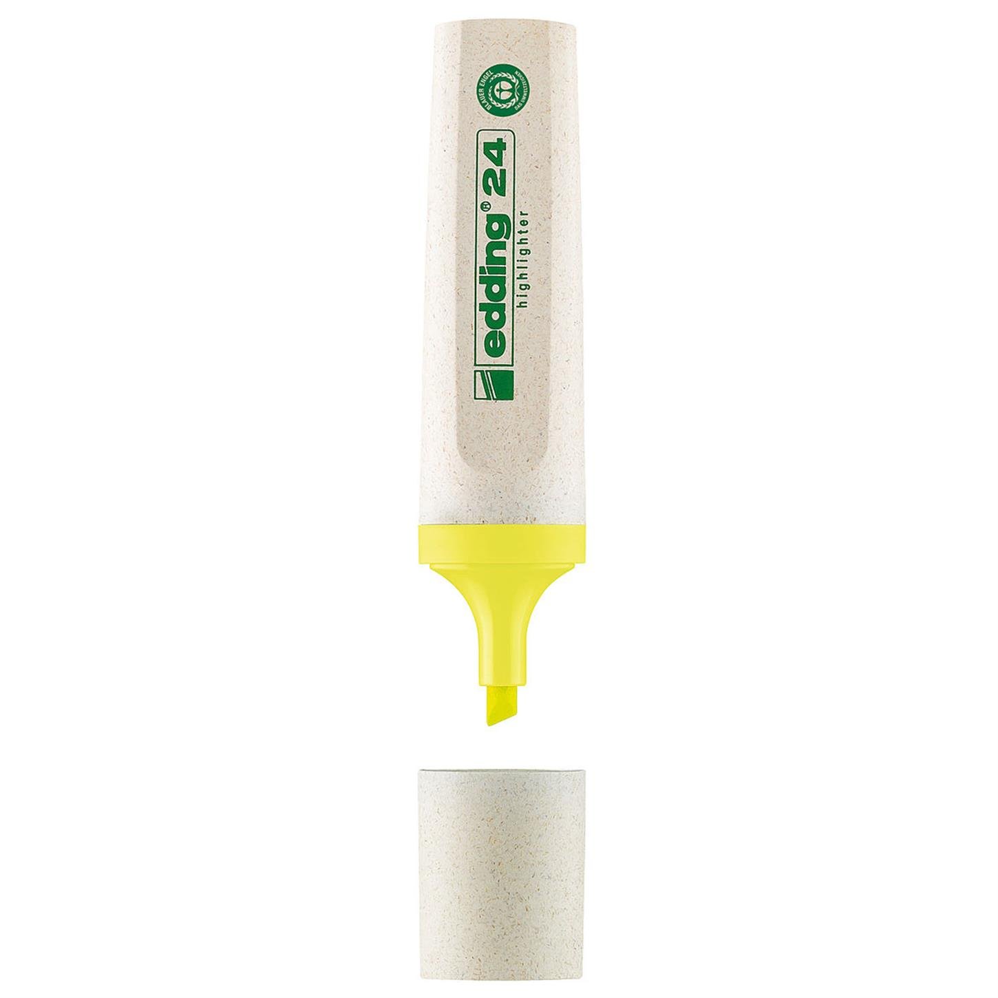 Edding 24 Ecoline Fosforlu Kalem Kesik Uç  2-5 mm Sarı