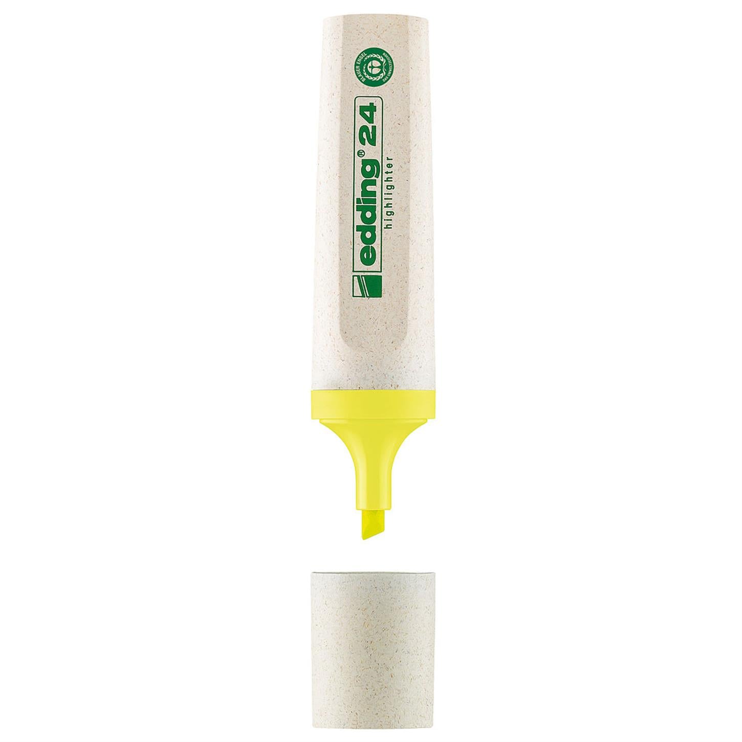 Edding 24 Ecoline Fosforlu Kalem Kesik Uç  2-5 mm Sarı