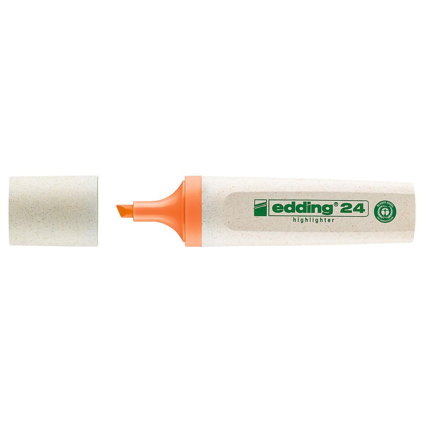 Edding 24 Ecoline Fosforlu Kalem Kesik Uç  2-5 mm Turuncu