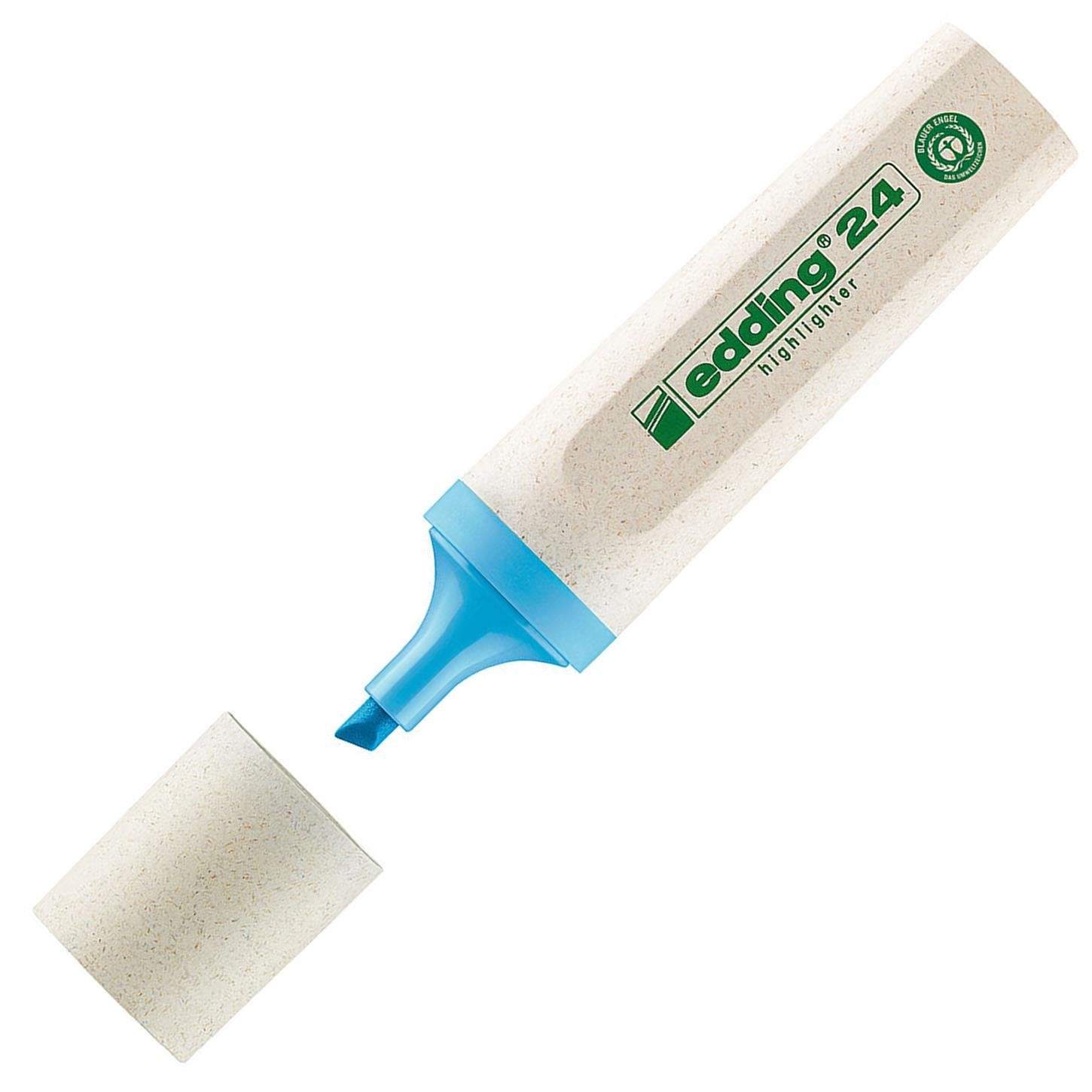 Edding 24 Ecoline Fosforlu Kalem Kesik Uç  2-5 mm Mavi