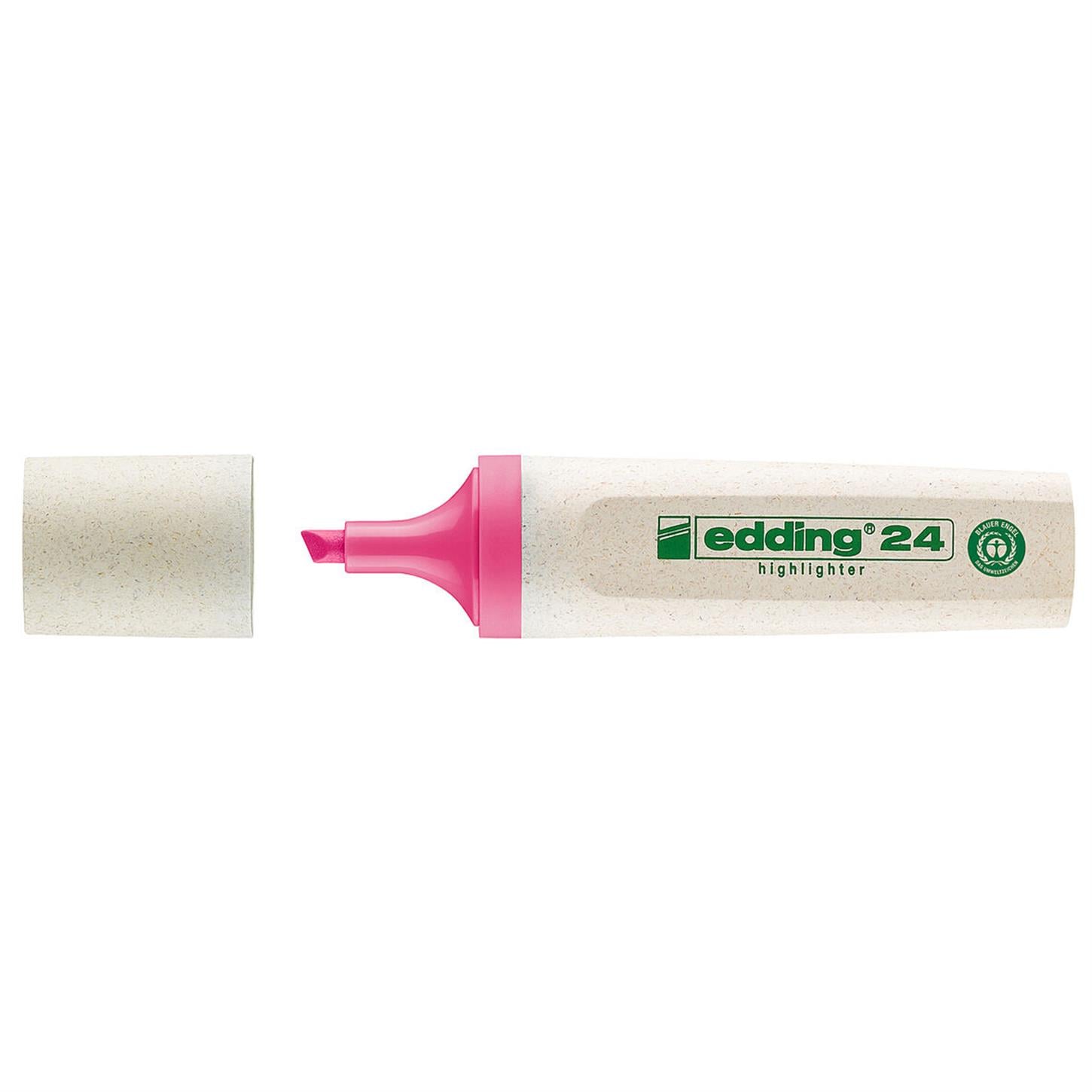 Edding 24 Ecoline Fosforlu Kalem Kesik Uç  2-5 mm Pembe