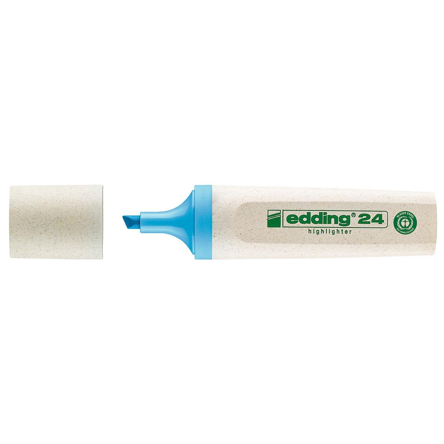 Edding 24 Ecoline Fosforlu Kalem Kesik Uç  2-5 mm Mavi