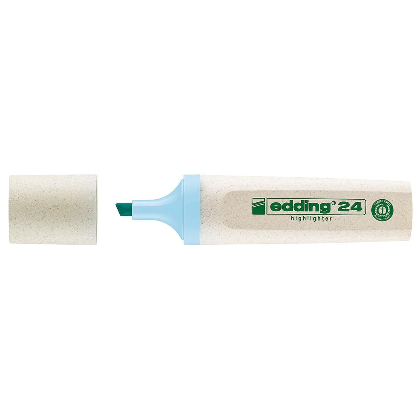 Edding 24 Ecoline Fosforlu Kalem Kesik Uç 2-5 mm Pastel Mavi