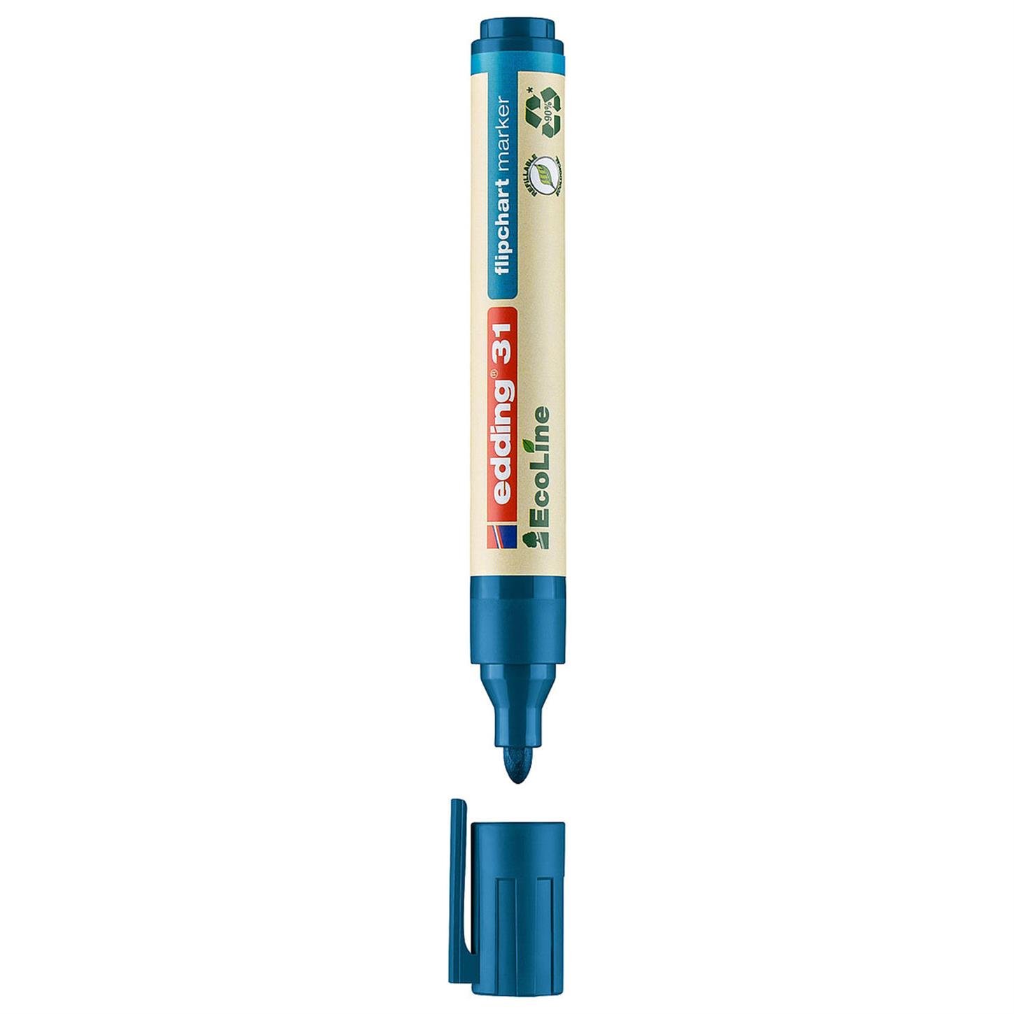 Edding 31 Ecoline Flipchart Kalemi Yuvarlak Uç  1.5-3 mm Mavi