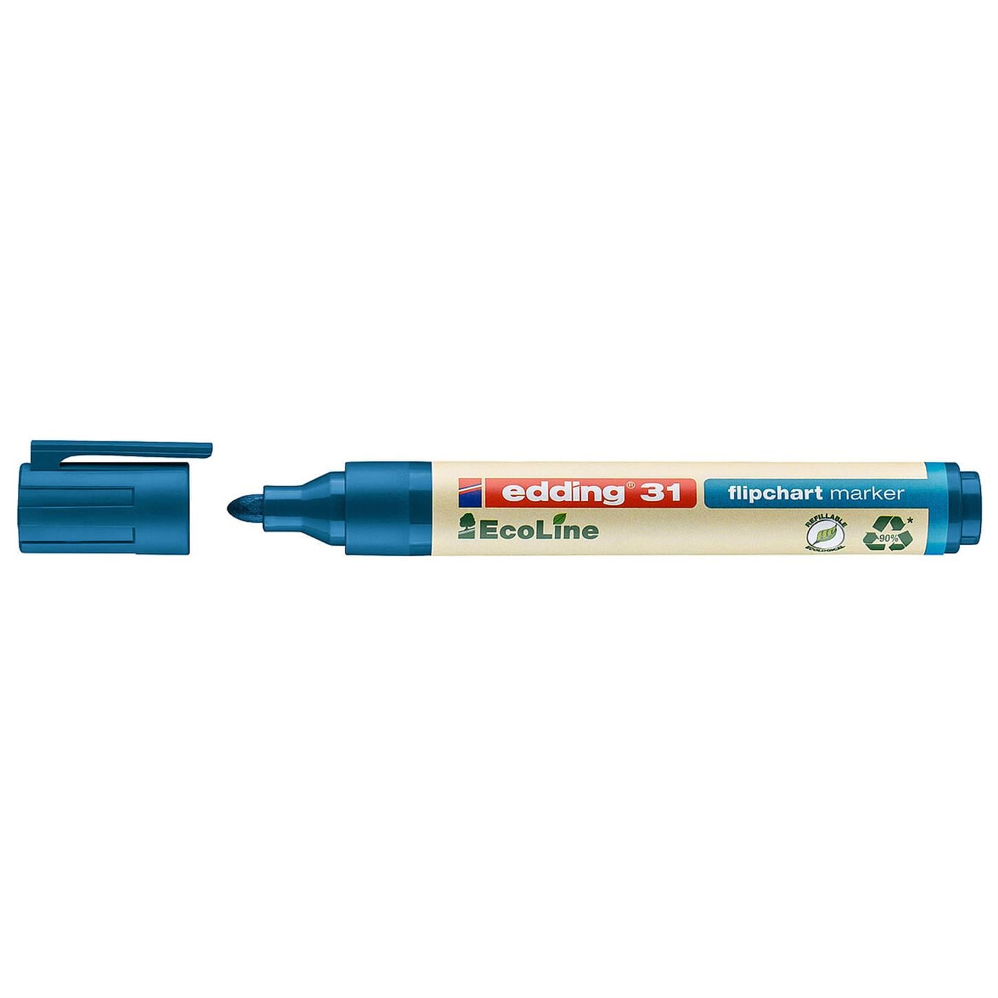 Edding 31 Ecoline Flipchart Kalemi Yuvarlak Uç  1.5-3 mm Mavi