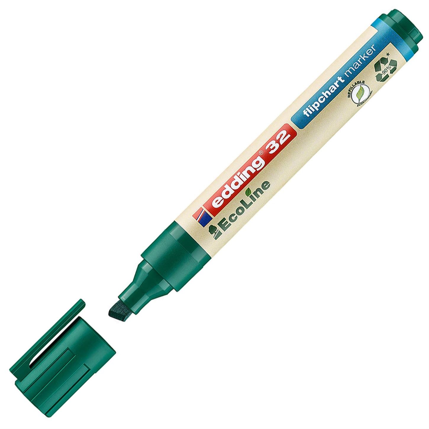 Edding 32 Ecoline Flipchart Kalemi Kesik Uç 1-5 mm  Yeşil