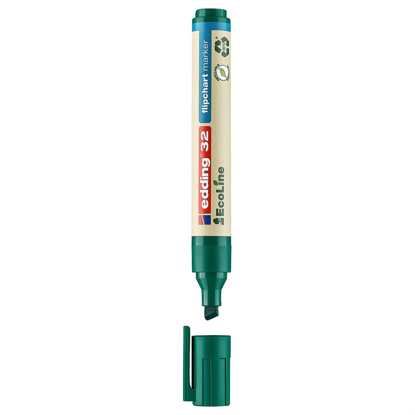 Edding 32 Ecoline Flipchart Kalemi Kesik Uç 1-5 mm  Yeşil