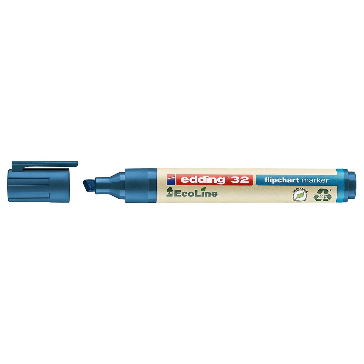 Edding 32 Ecoline Flipchart Kalemi Kesik Uç 1-5 mm  Mavi