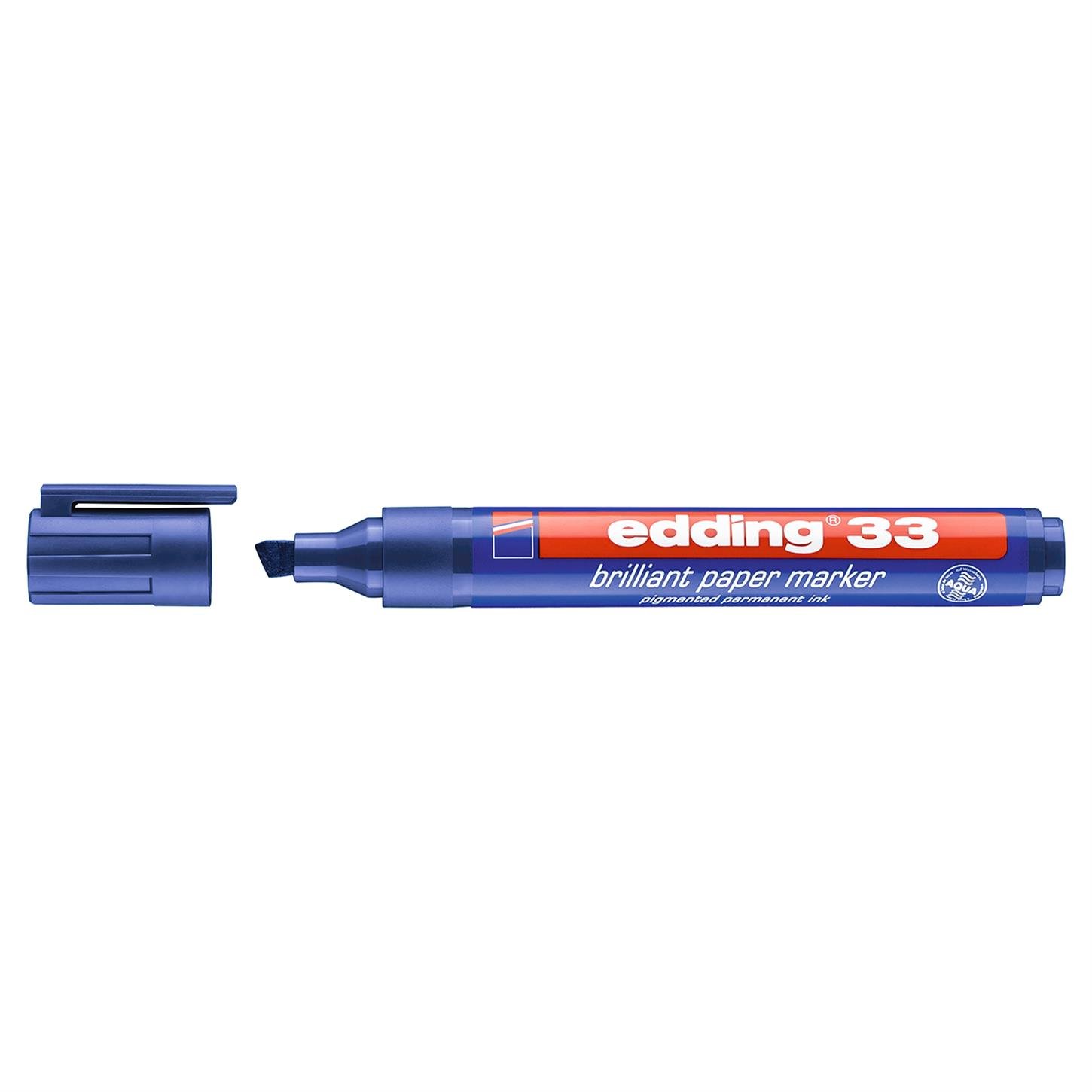 Edding 33 Brilliant Kağıt Markörü, Mavi