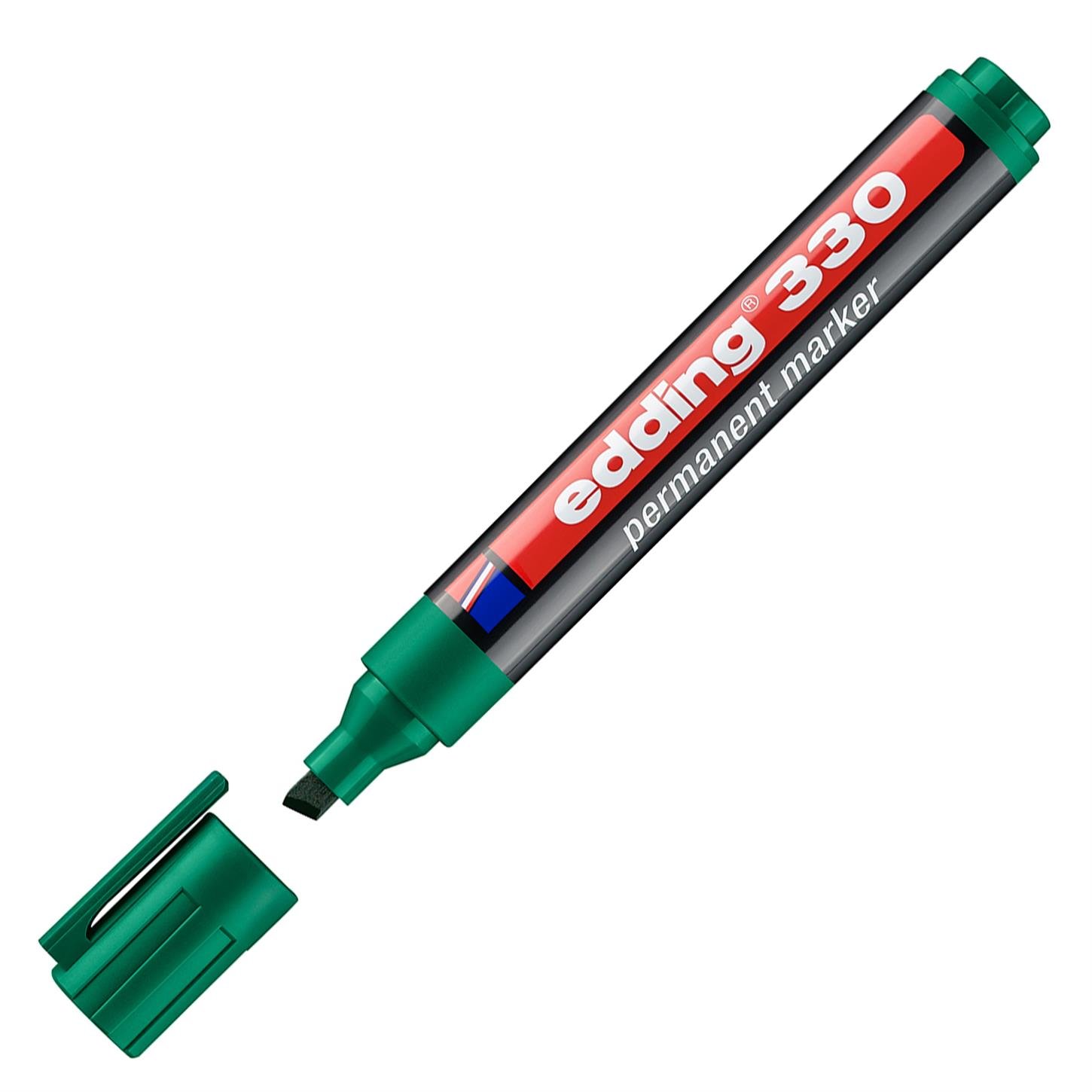 Edding 330 Permanent Markör Kesik uç 1-5 mm Yeşil