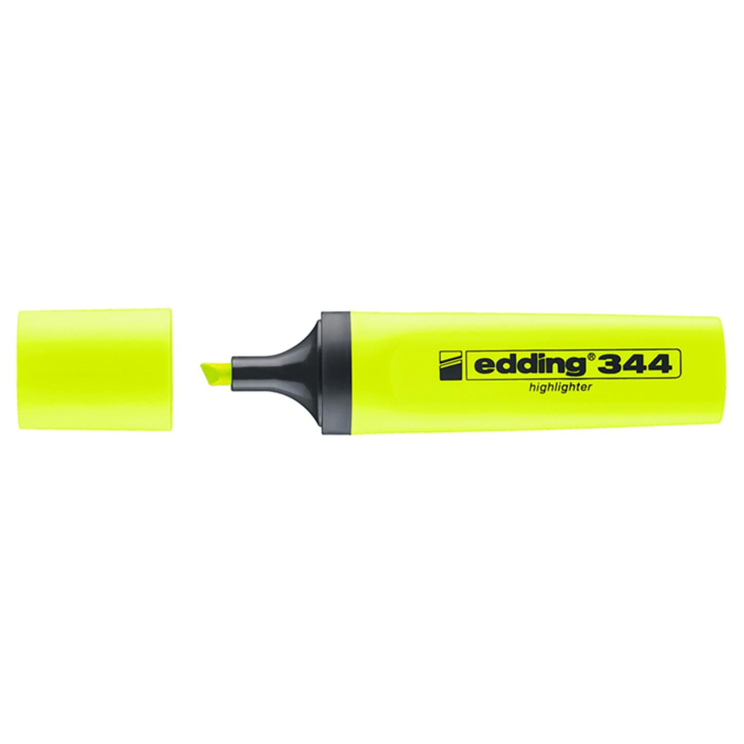 Edding 344 Fosforlu Kalem Kesik Uç 2-5 mm Sarı