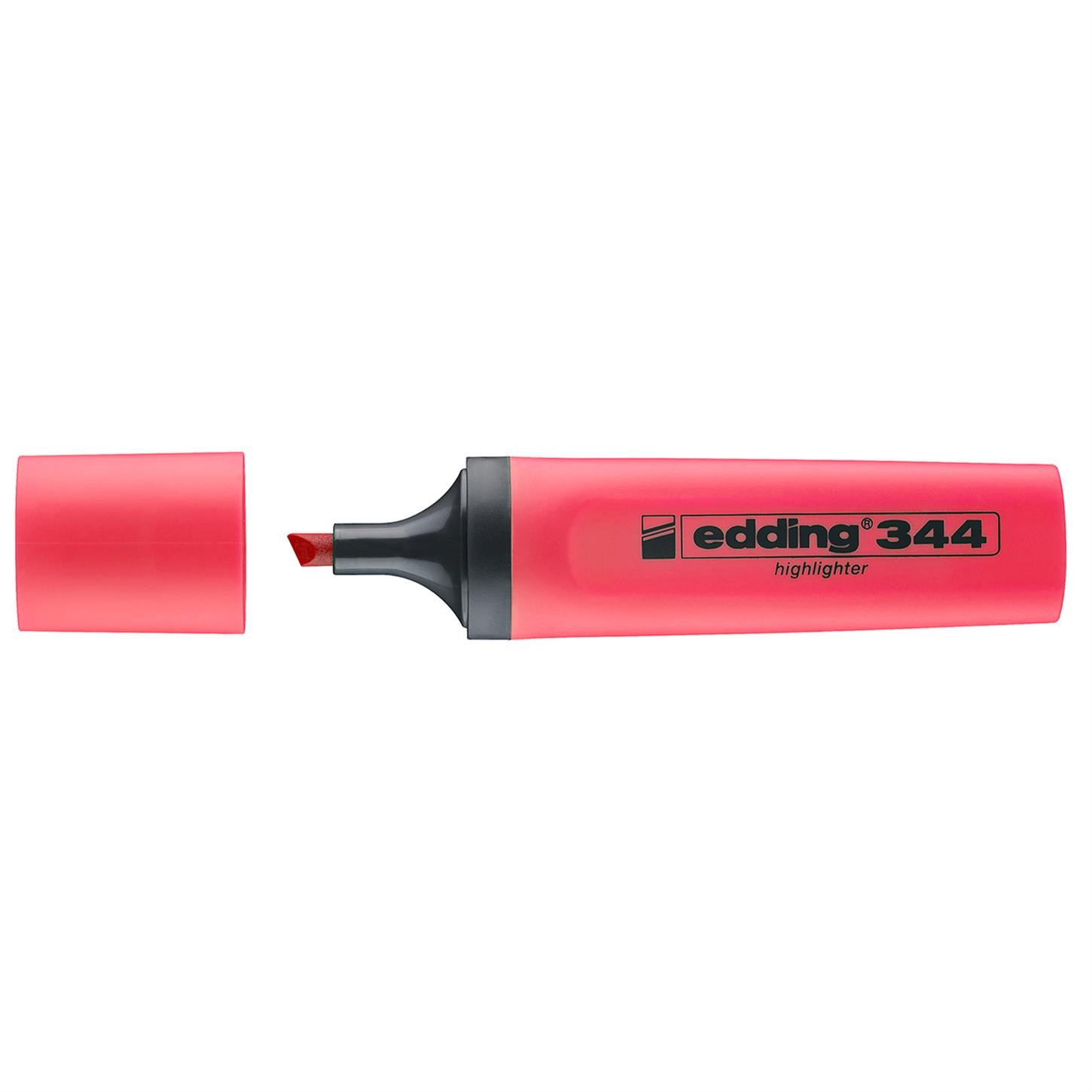 Edding 344 Fosforlu Kalem Kesik Uç 2-5 mm Kırmızı