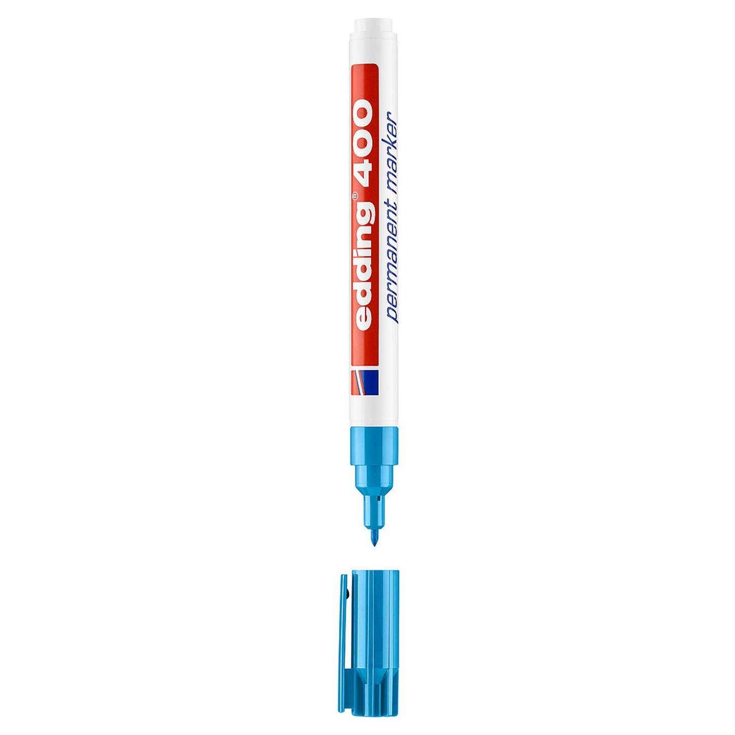 Edding 400 Permanent Markör Yuvarlak Uç 1 mm Açık Mavi