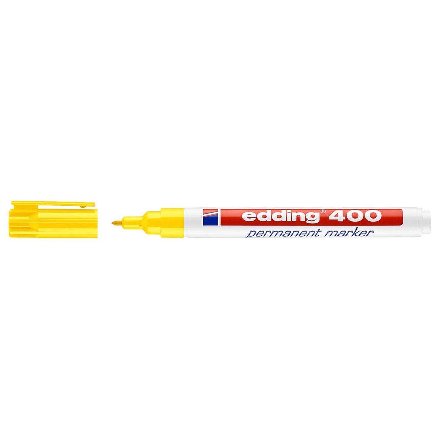 Edding 400 Permanent Markör Yuvarlak Uç 1 mm Sarı