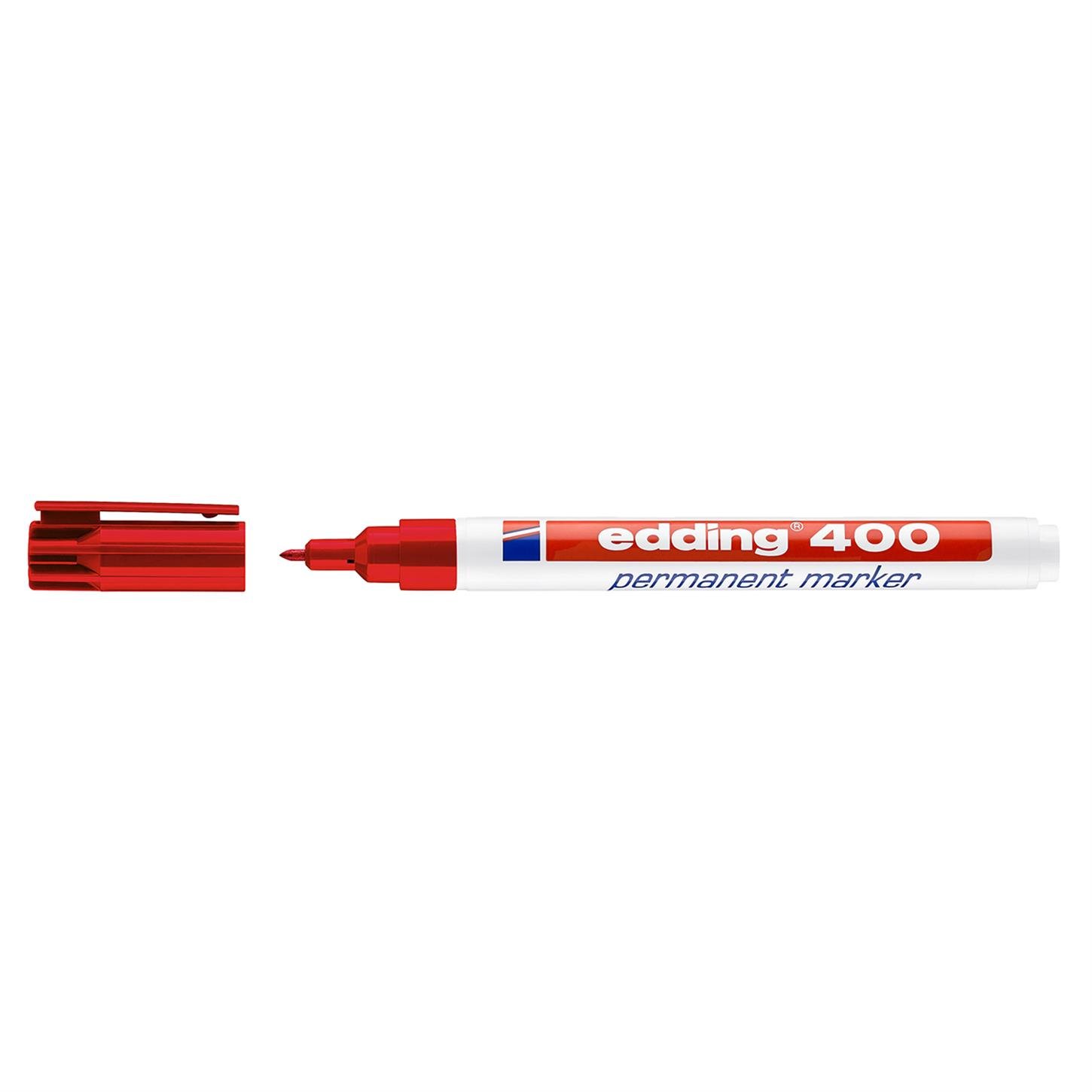 Edding 400 Permanent Markör Yuvarlak Uç 1 mm Krmz