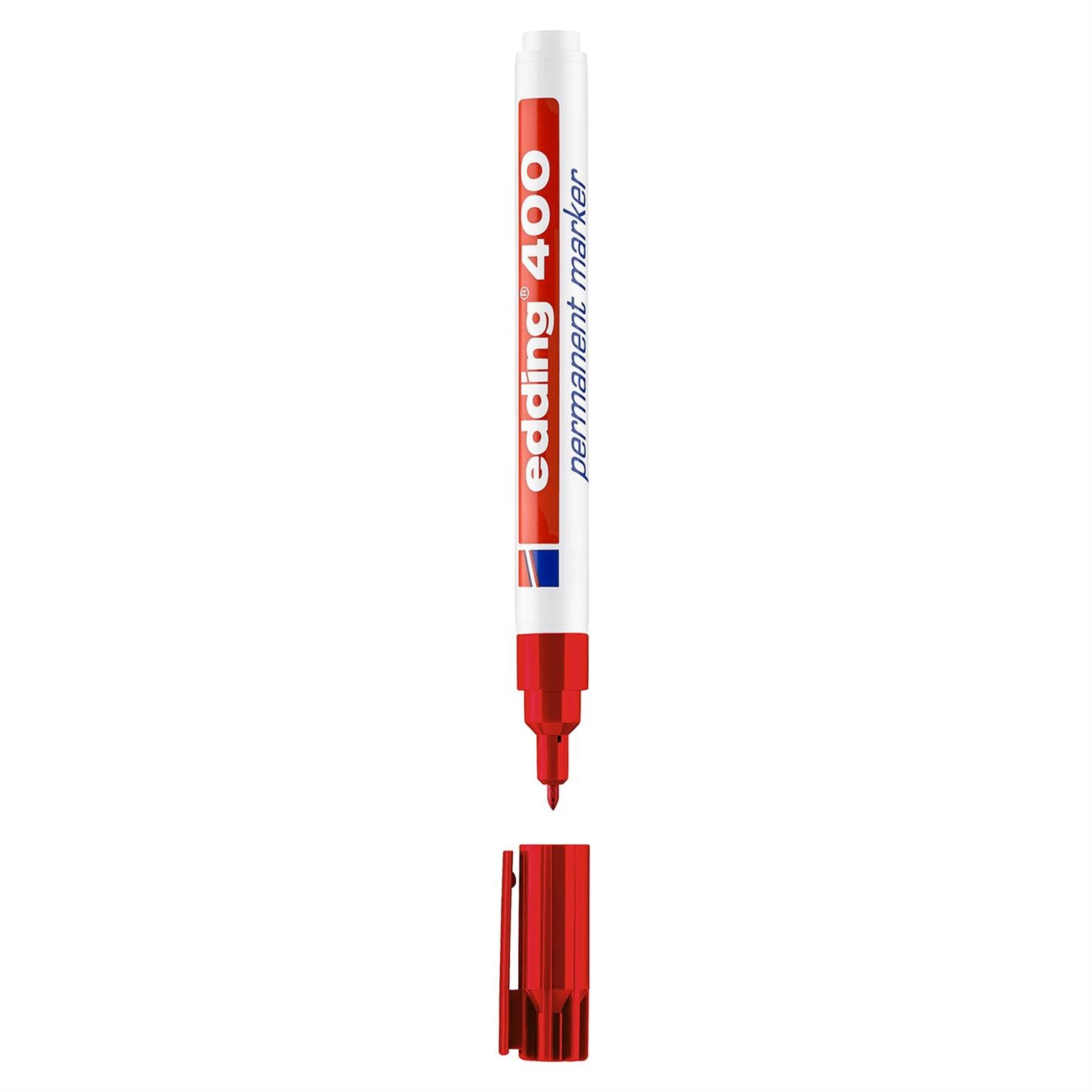 Edding 400 Permanent Markör Yuvarlak Uç 1 mm Krmz
