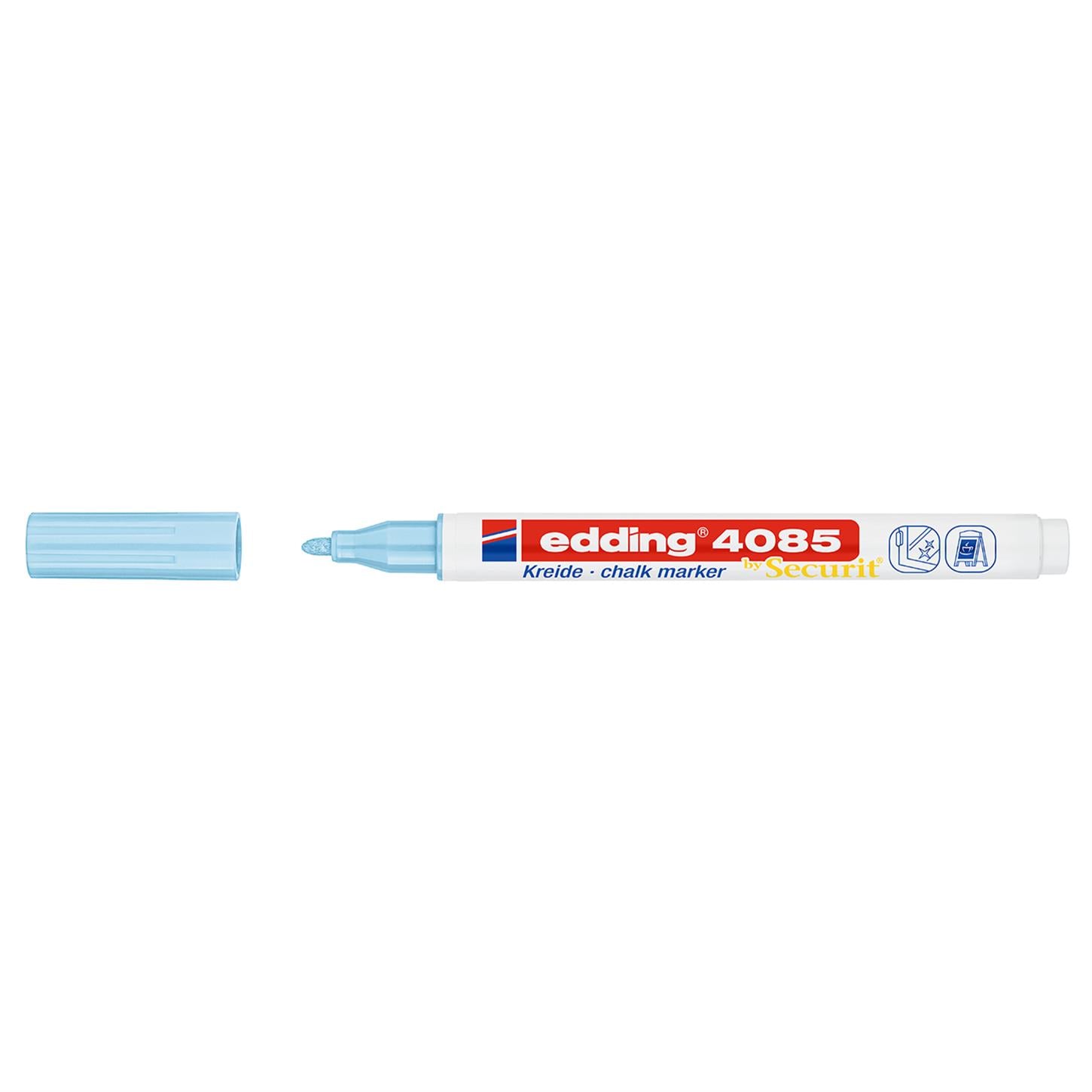 Edding 4085 likit Tebeşir Kalemi Yuvarlak Uç 1-2 mm  Pastel Mavi