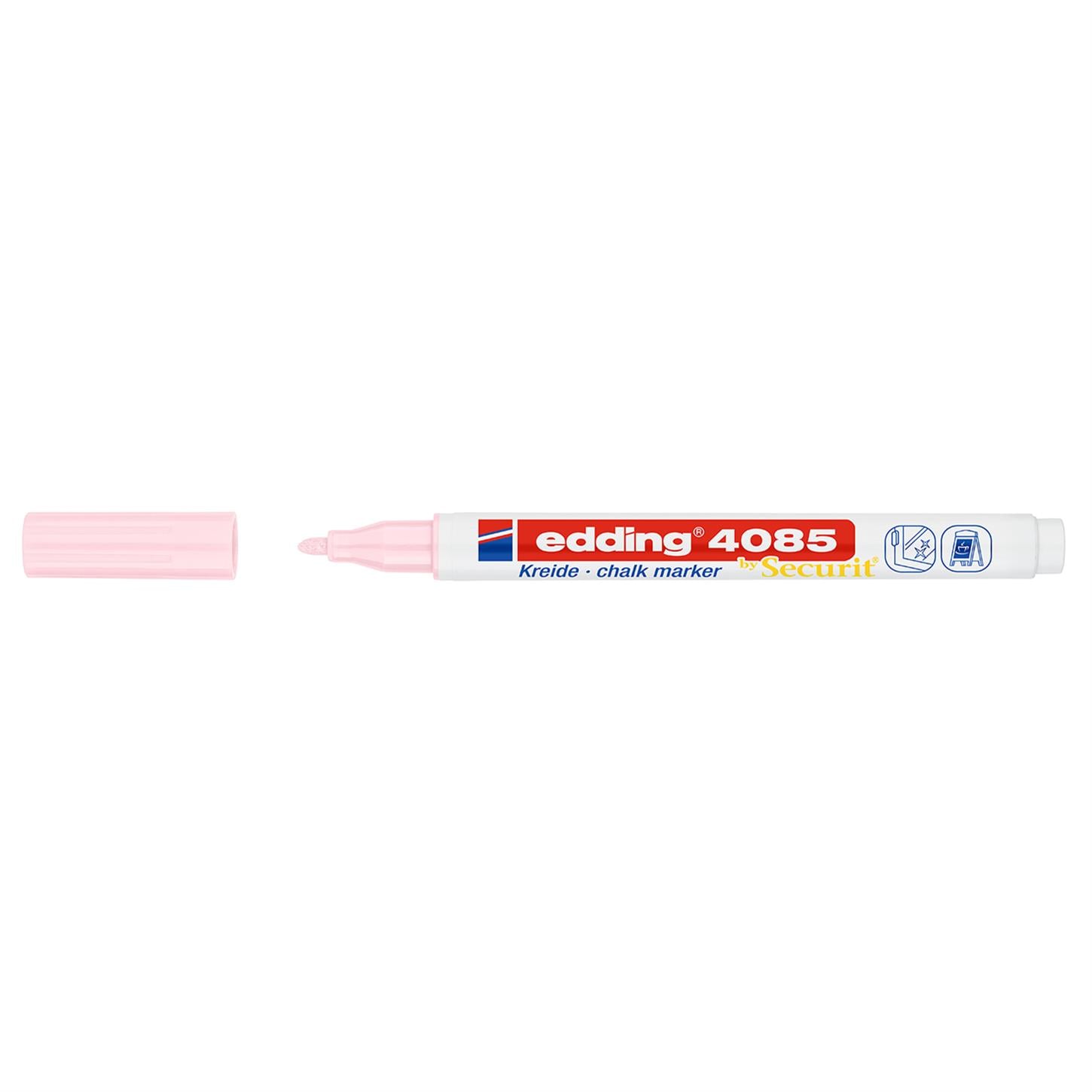 Edding 4085 likit Tebeşir Kalemi Yuvarlak Uç 1-2 mm  Pastel Pembe
