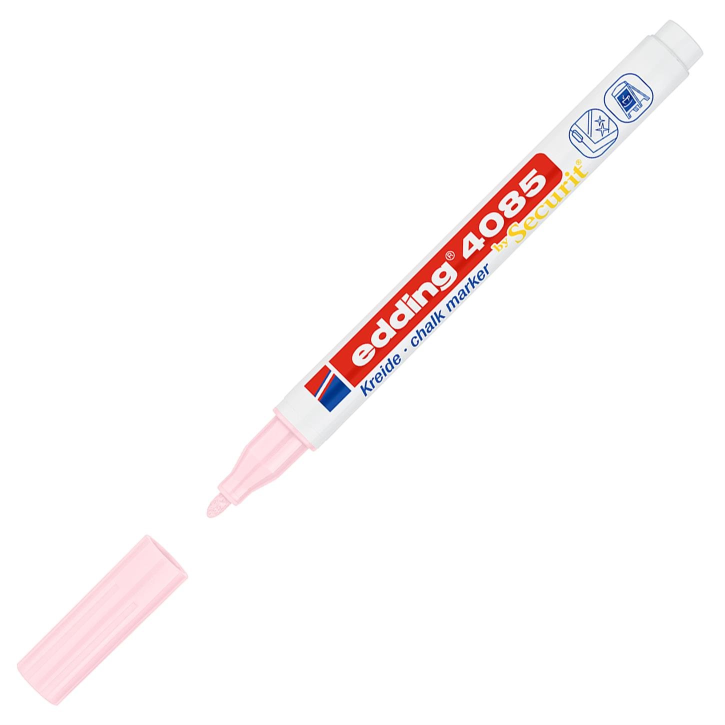 Edding 4085 likit Tebeşir Kalemi Yuvarlak Uç 1-2 mm  Pastel Pembe