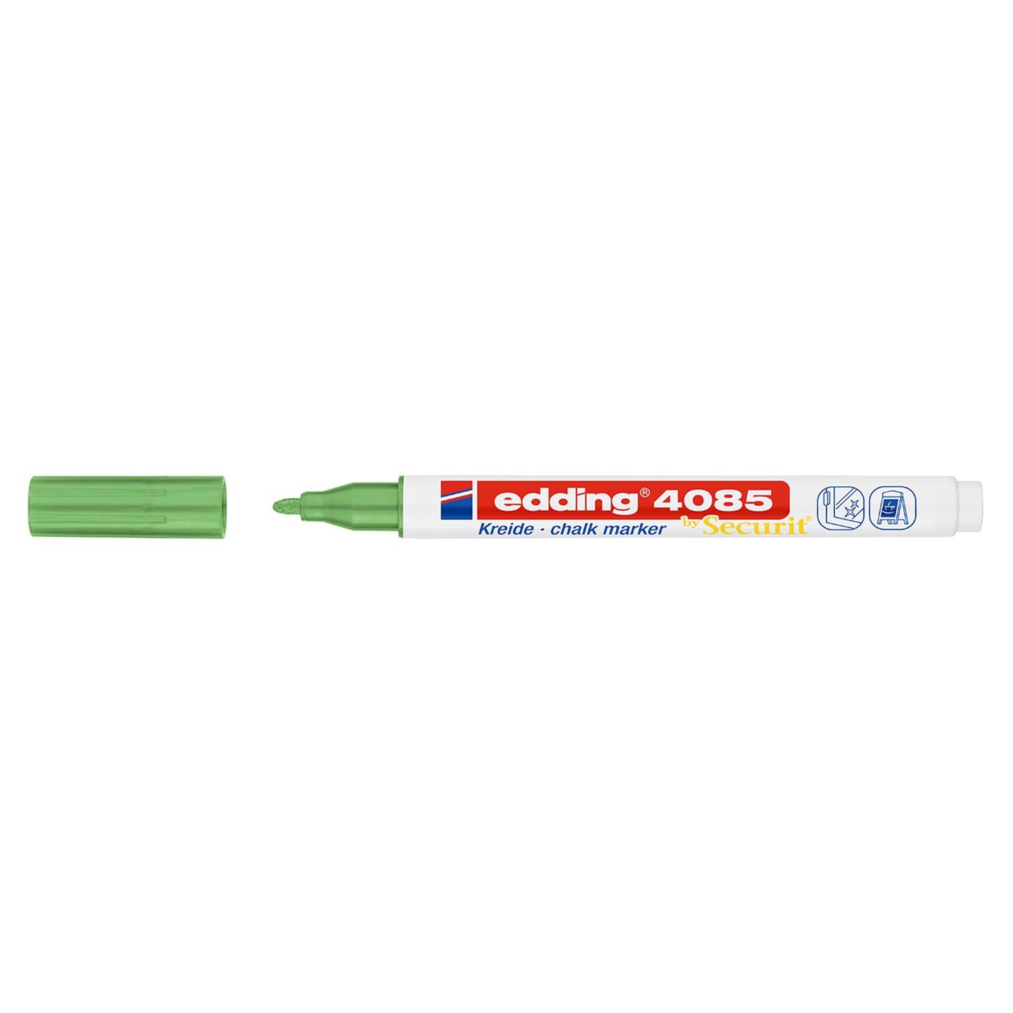 Edding 4085 likit Tebeşir Kalemi Yuvarlak Uç  1-2 mm  Metalik Yeşil